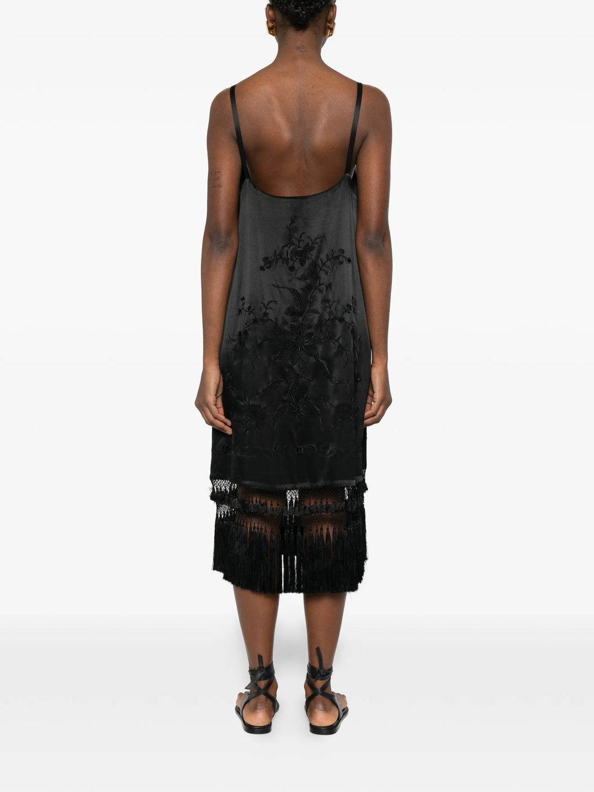 fringe floral dress