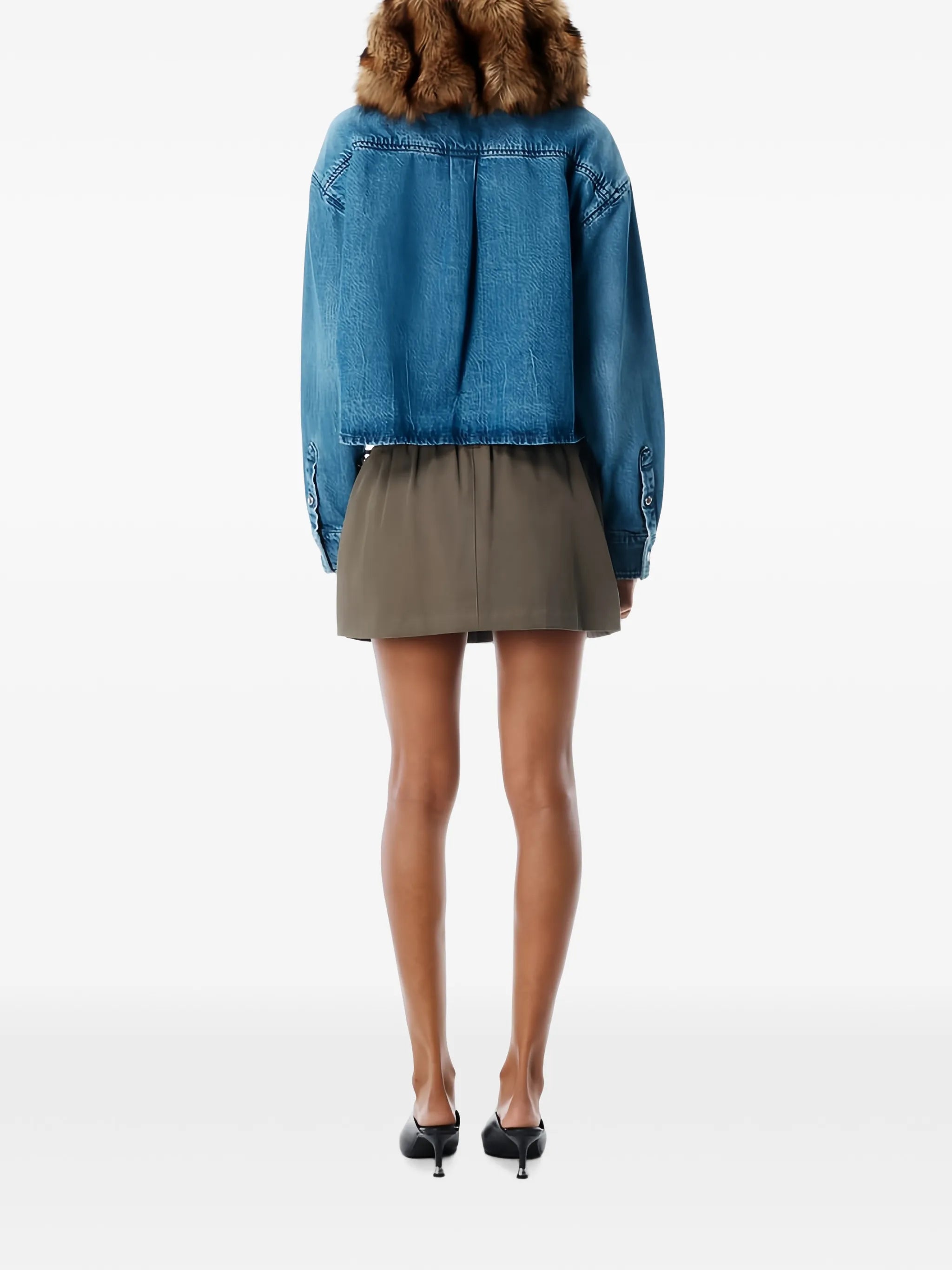 logo elasticated-waistband mini skirt