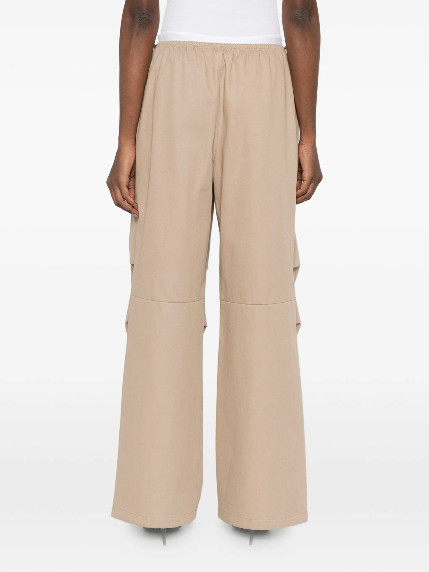 elasticated-waistband palazzo pants