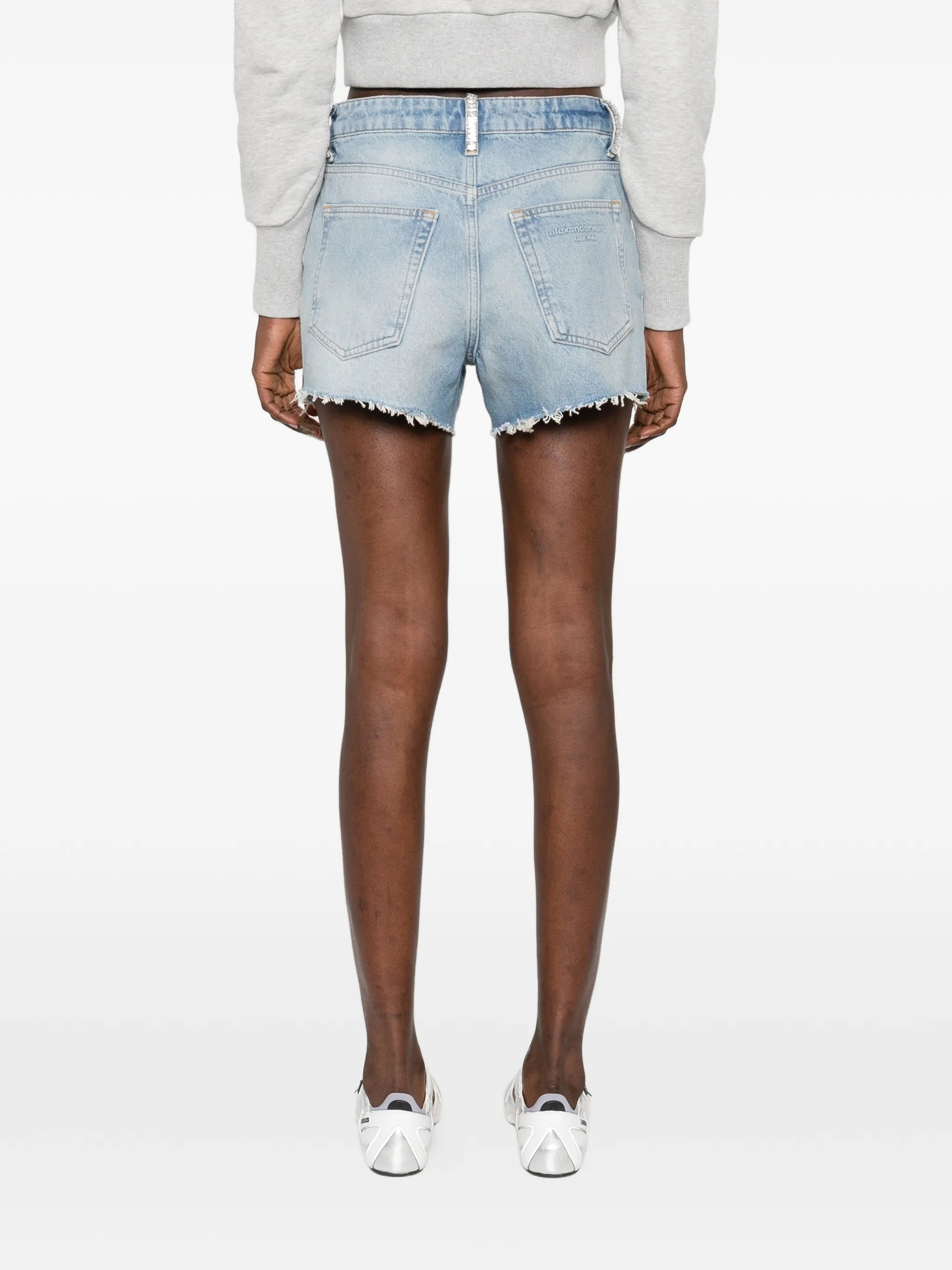 five-pocket belt-loop shorts