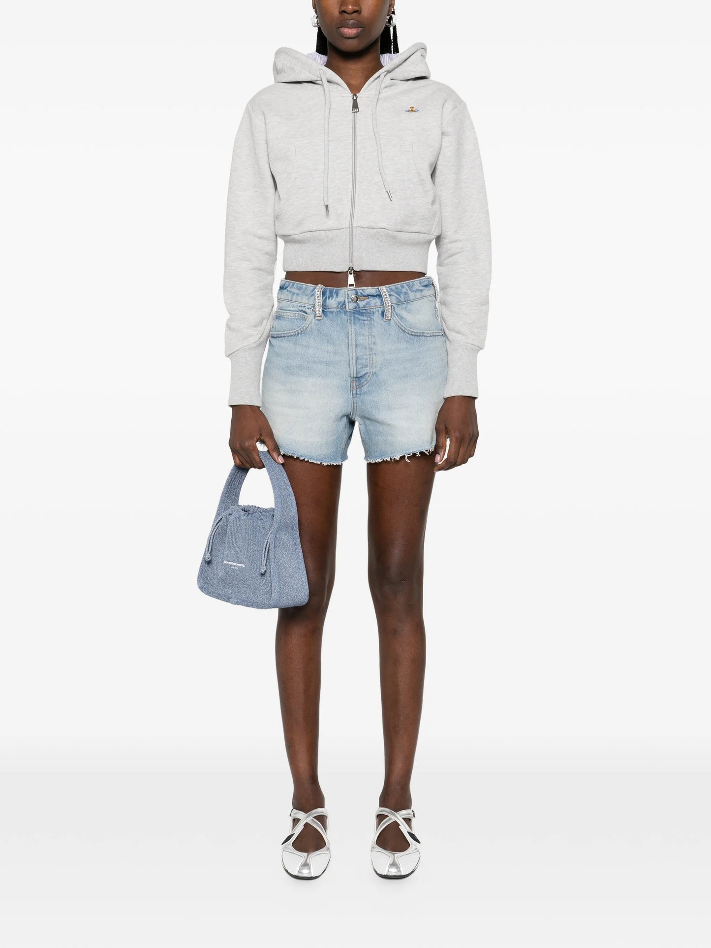 five-pocket belt-loop shorts