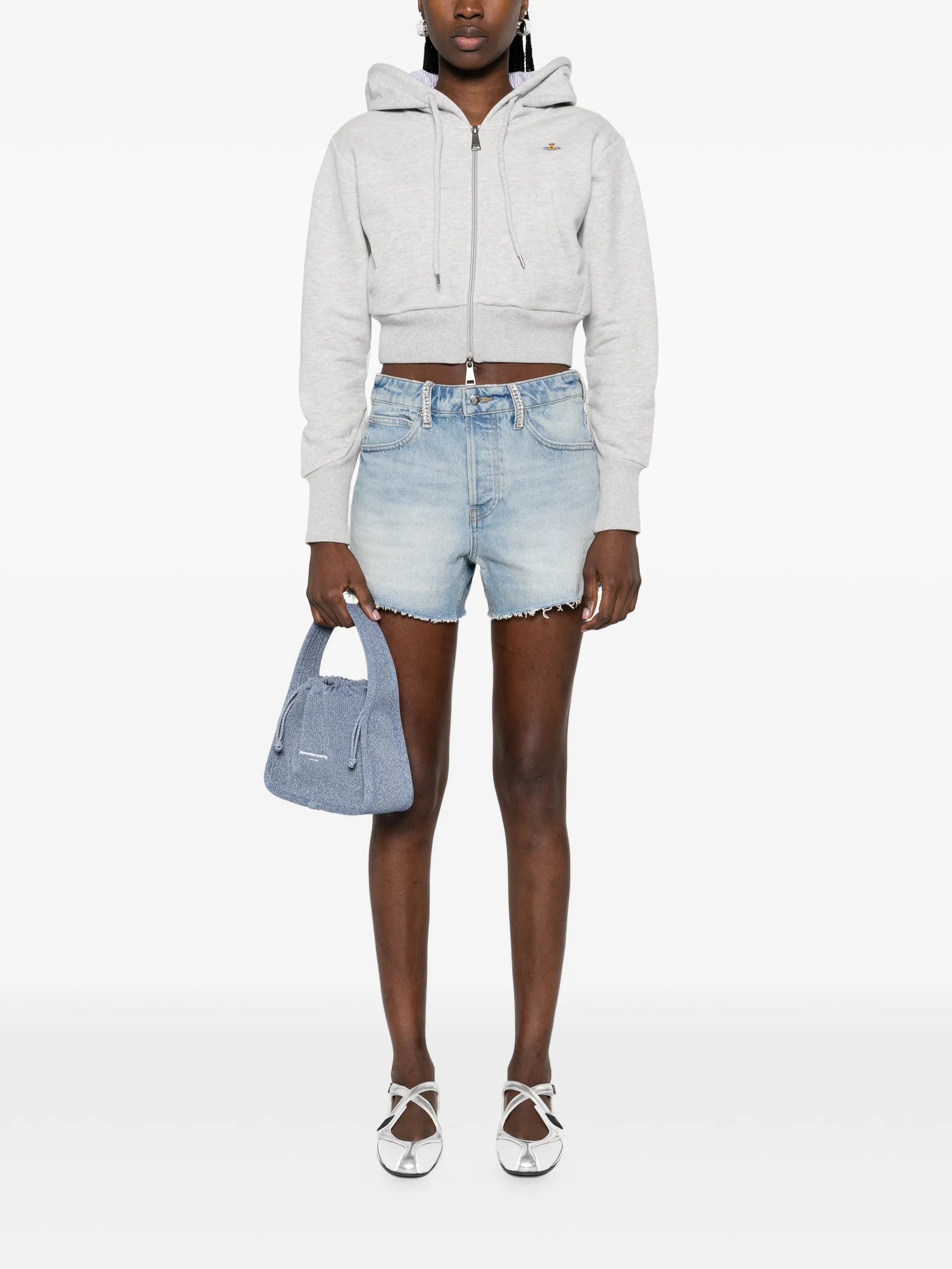five-pocket belt-loop shorts