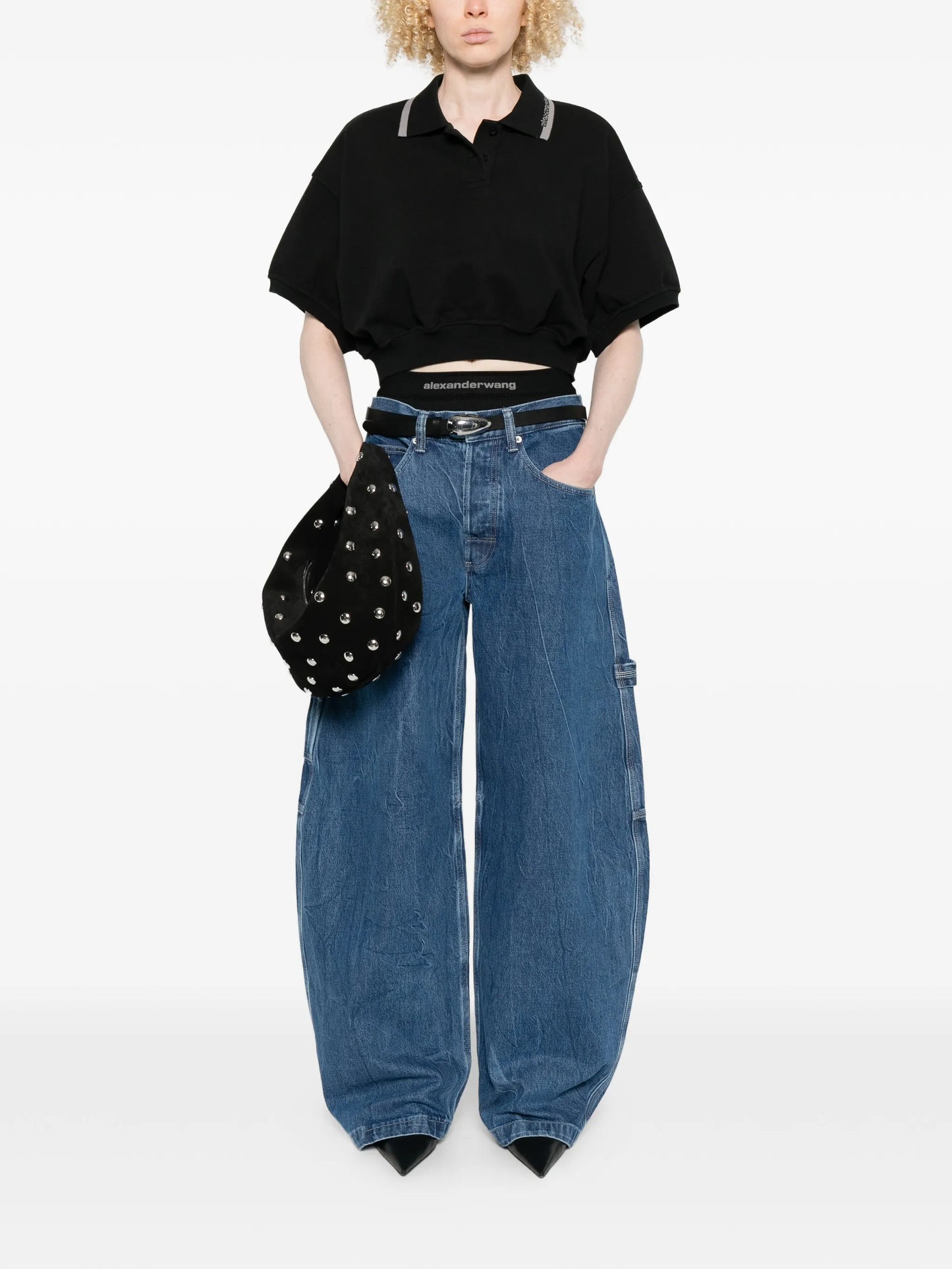 pre-styled jeans mid-rise