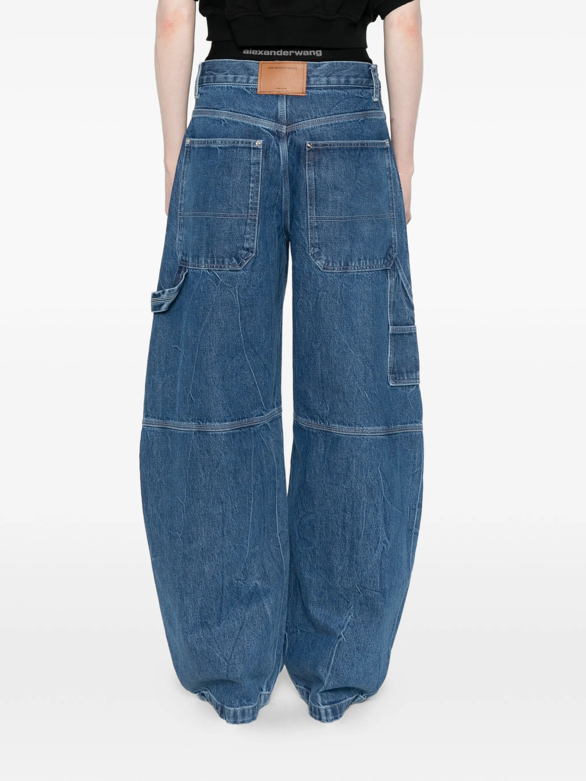 pre-styled jeans mid-rise