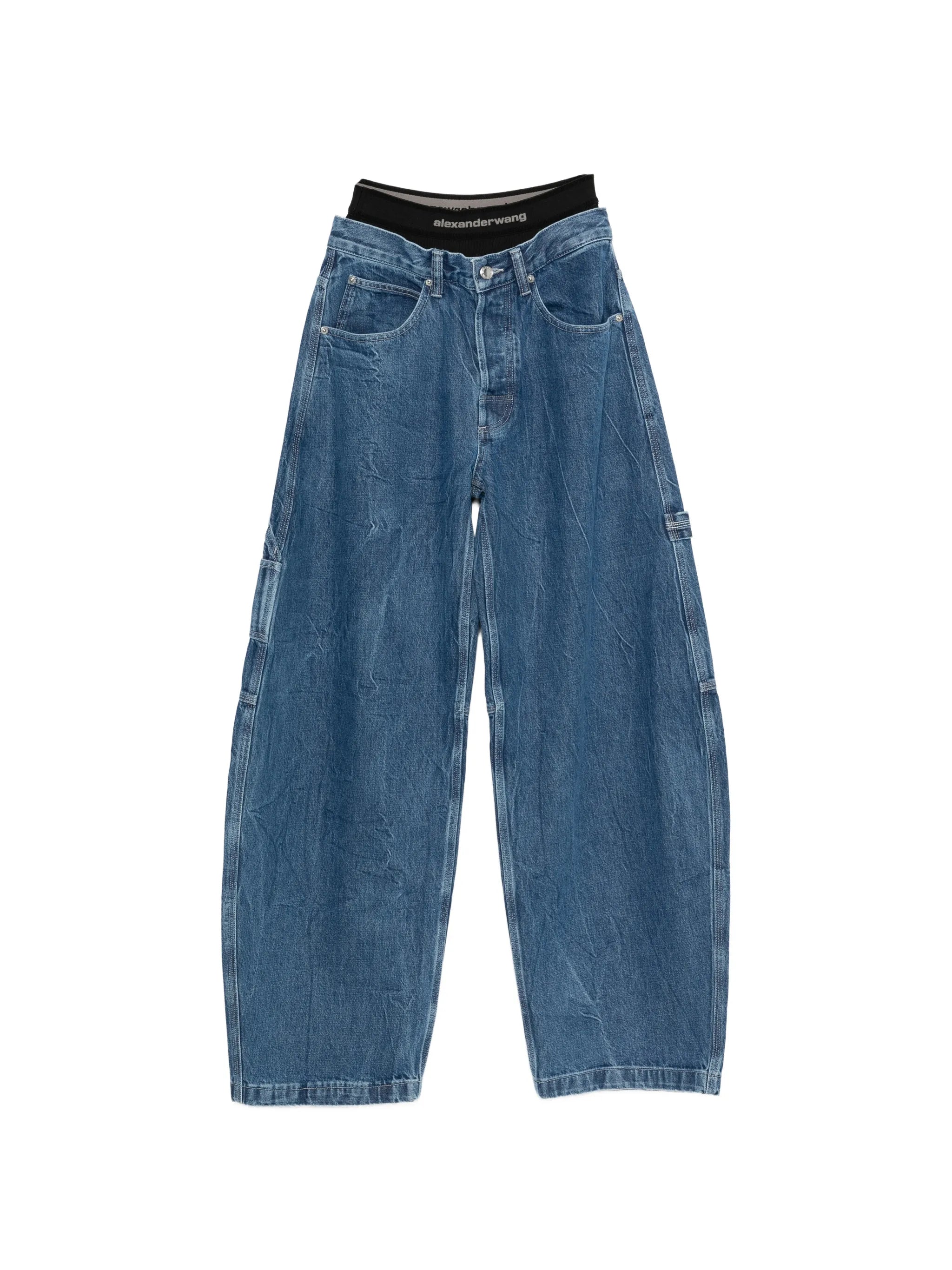 pre-styled jeans mid-rise