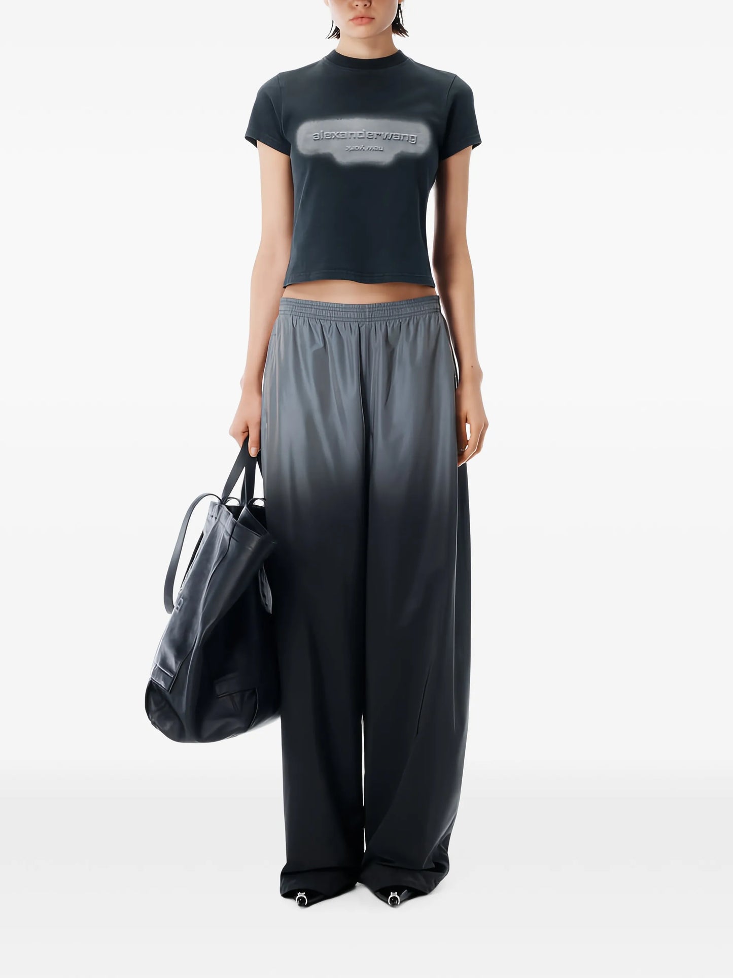 embossed graphic-print T-shirt