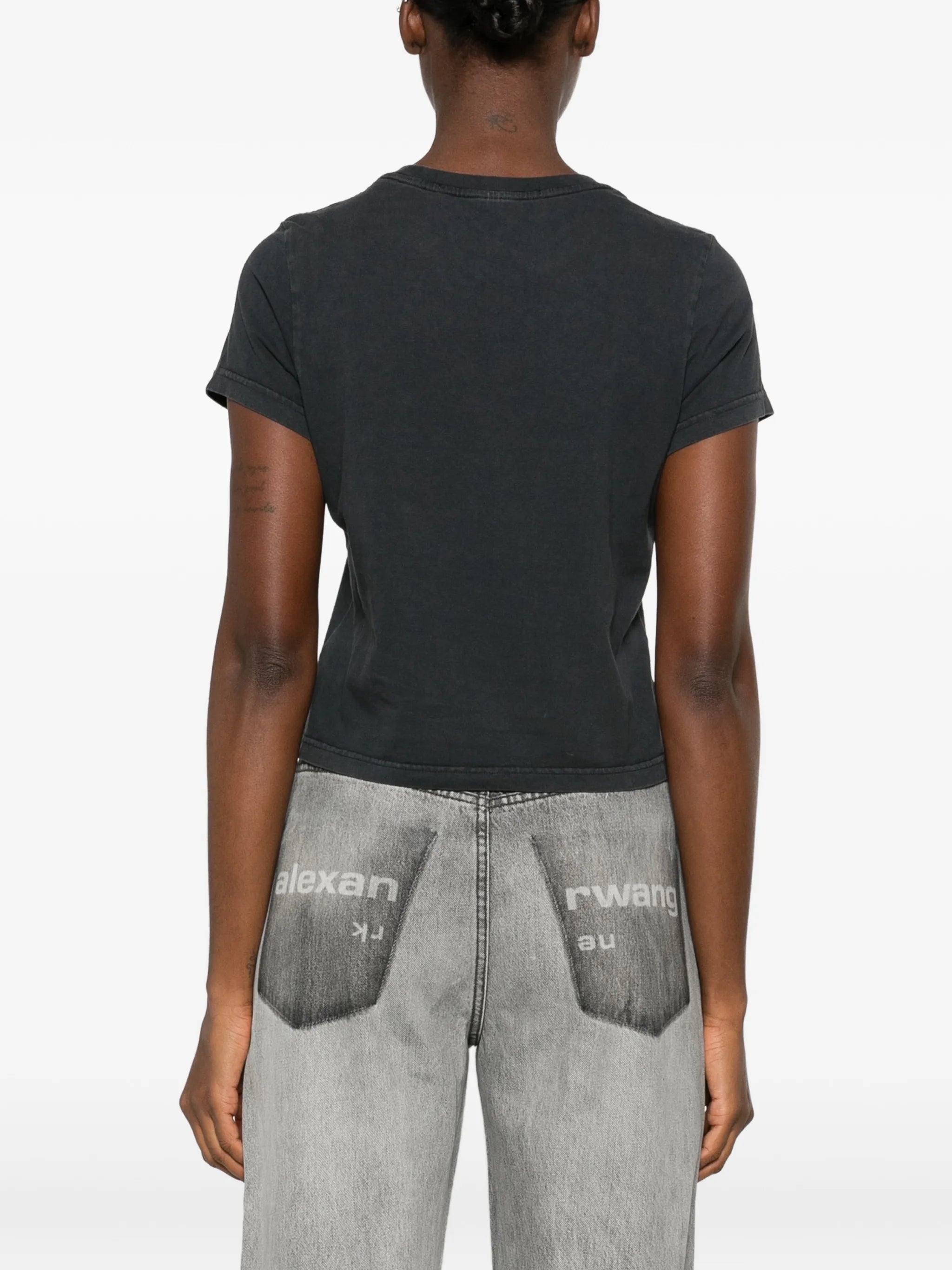 embossed graphic-print T-shirt