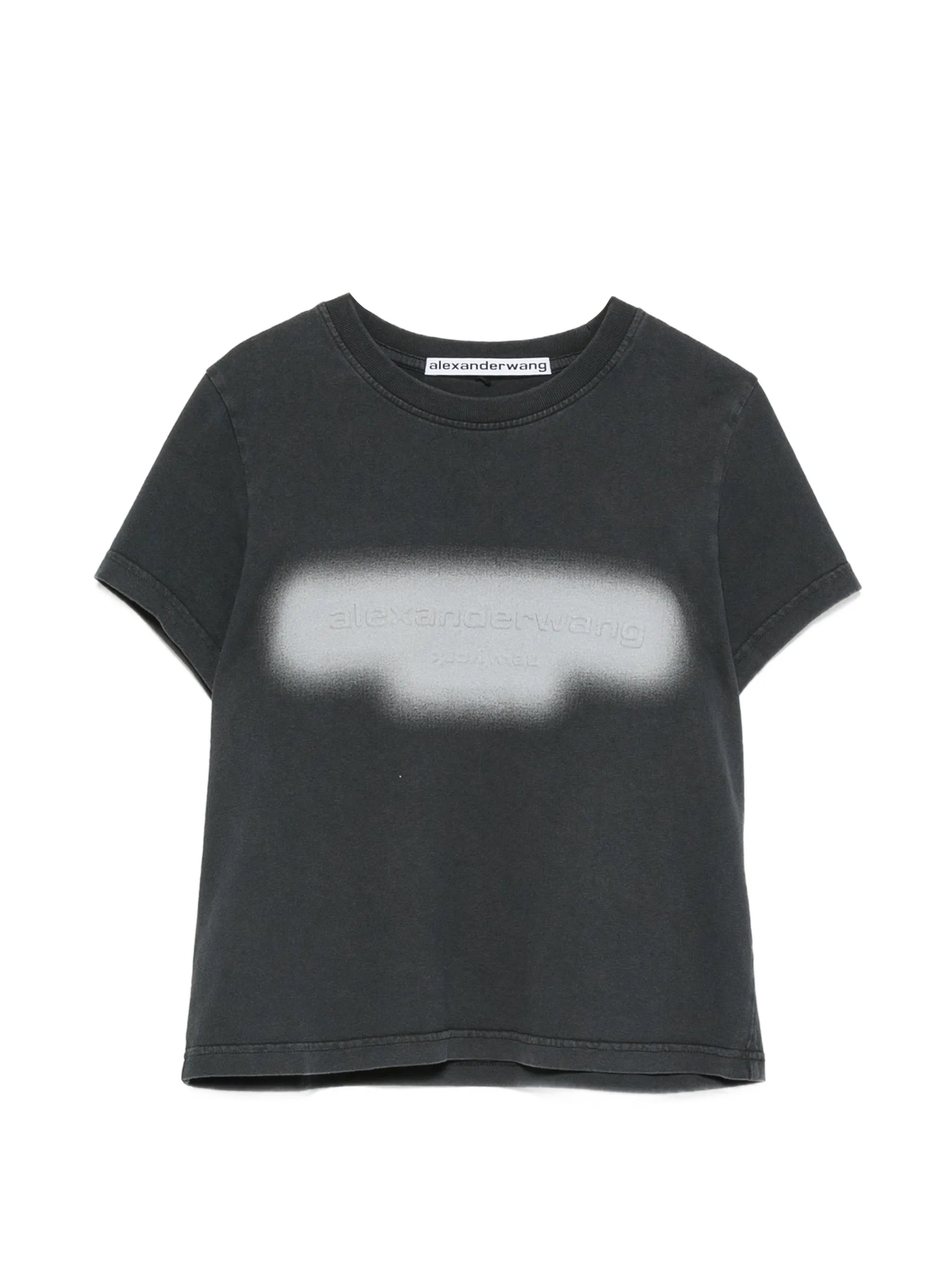 embossed graphic-print T-shirt