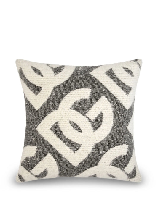 logo-patterned cushion