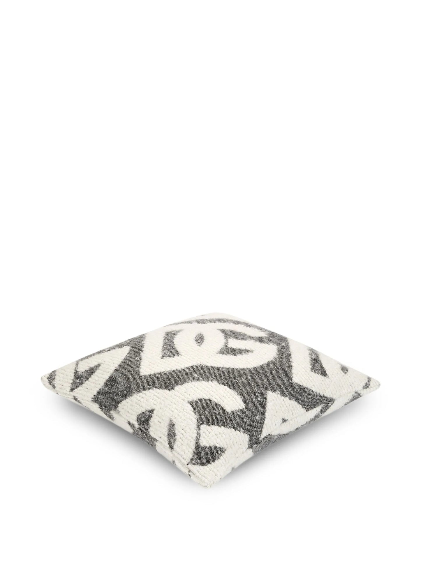 logo-patterned cushion