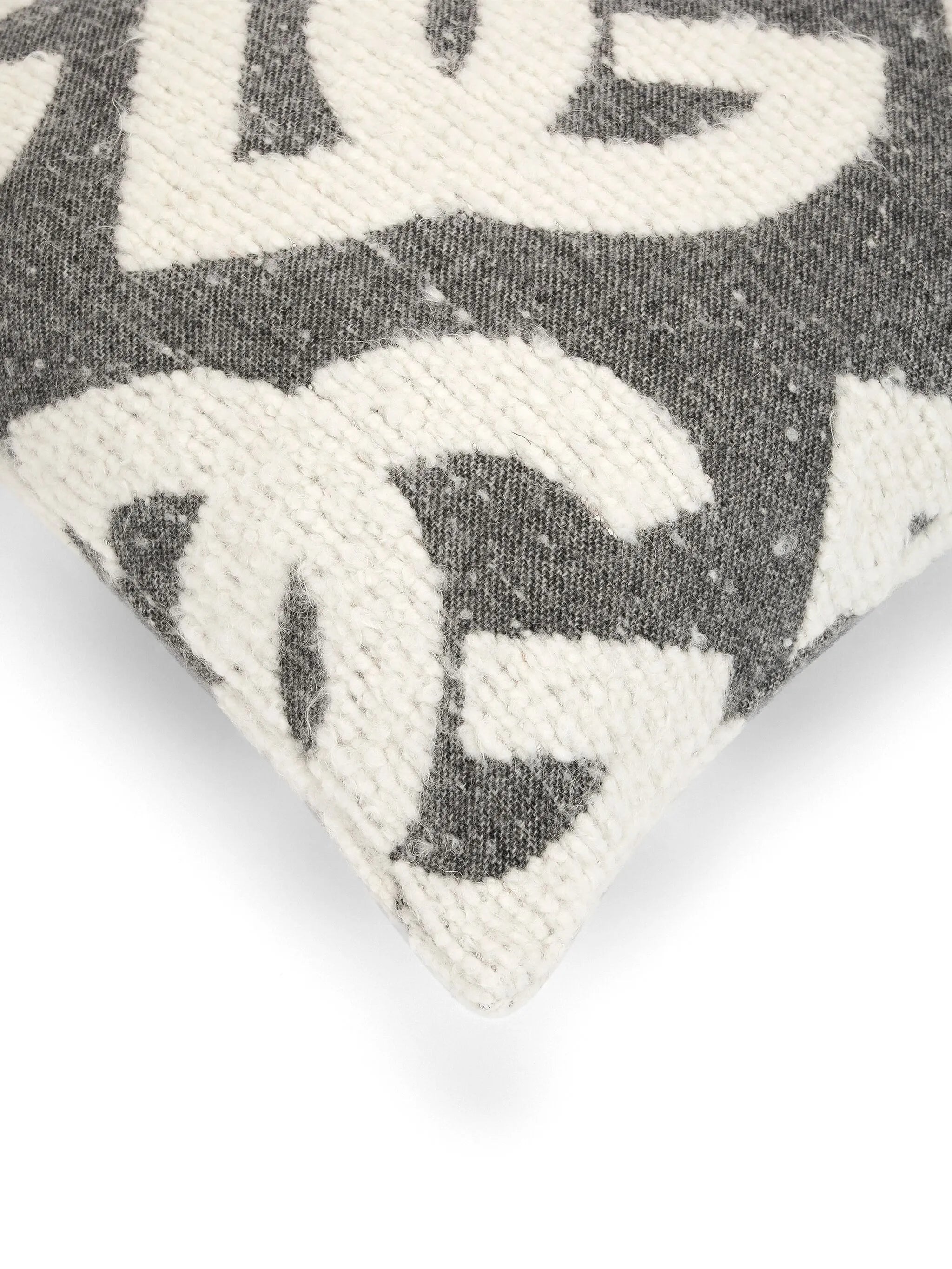 logo-patterned cushion