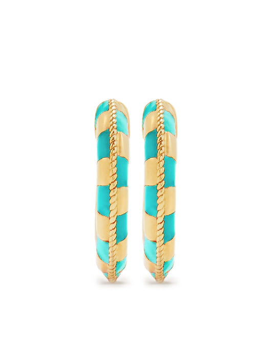 9K yellow gold hoop earrings