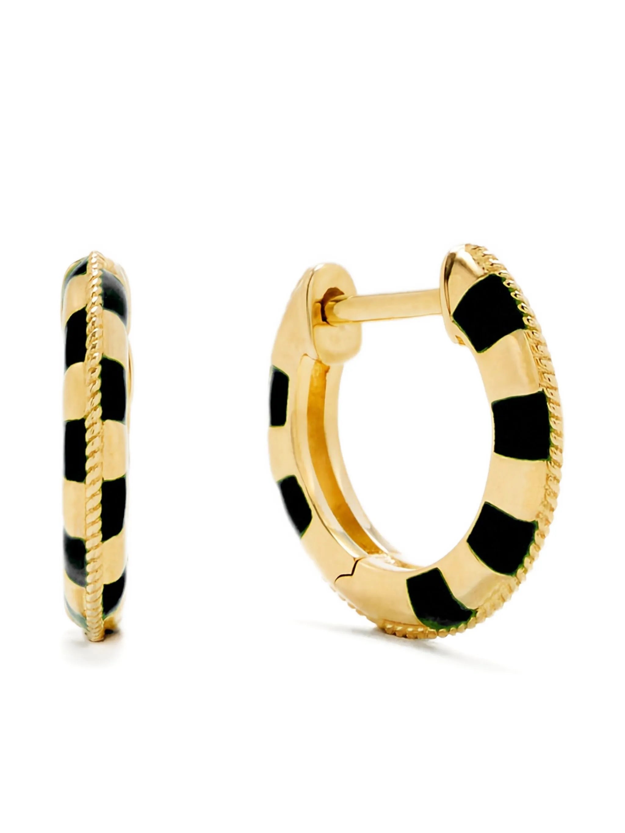 9K yellow gold hoop earrings