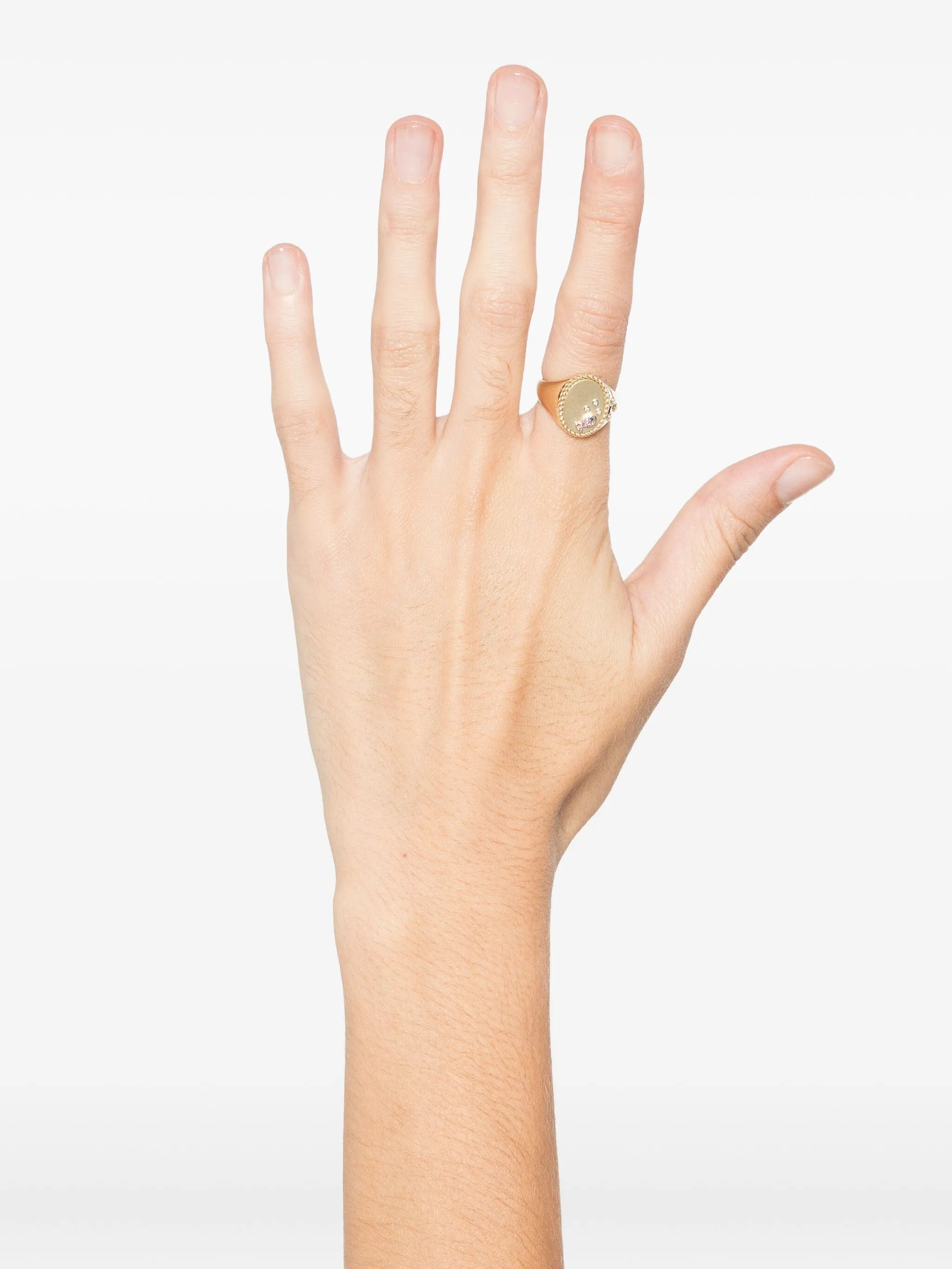 9K yellow gold diamond ring