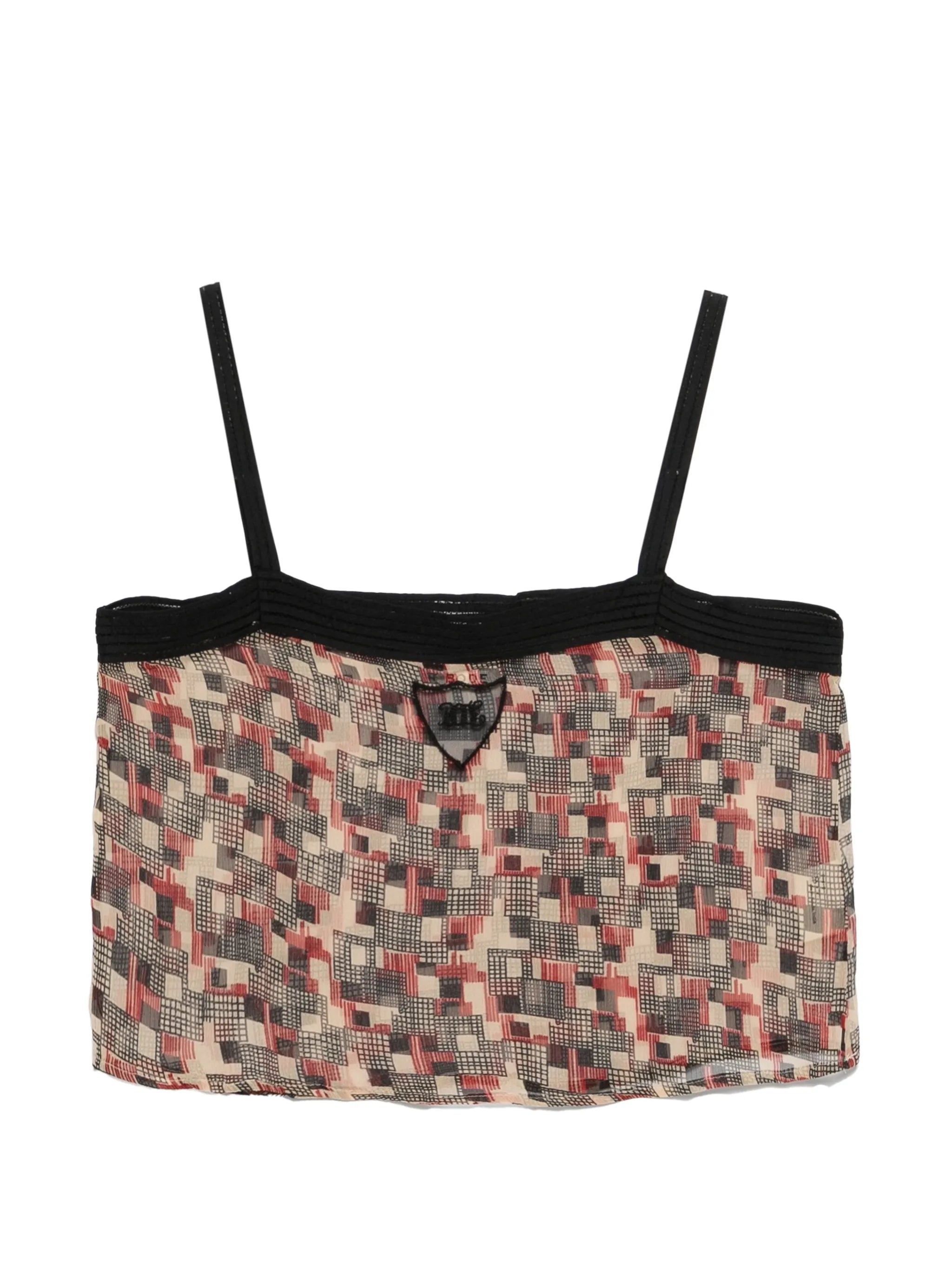 Quadrille square-neck top