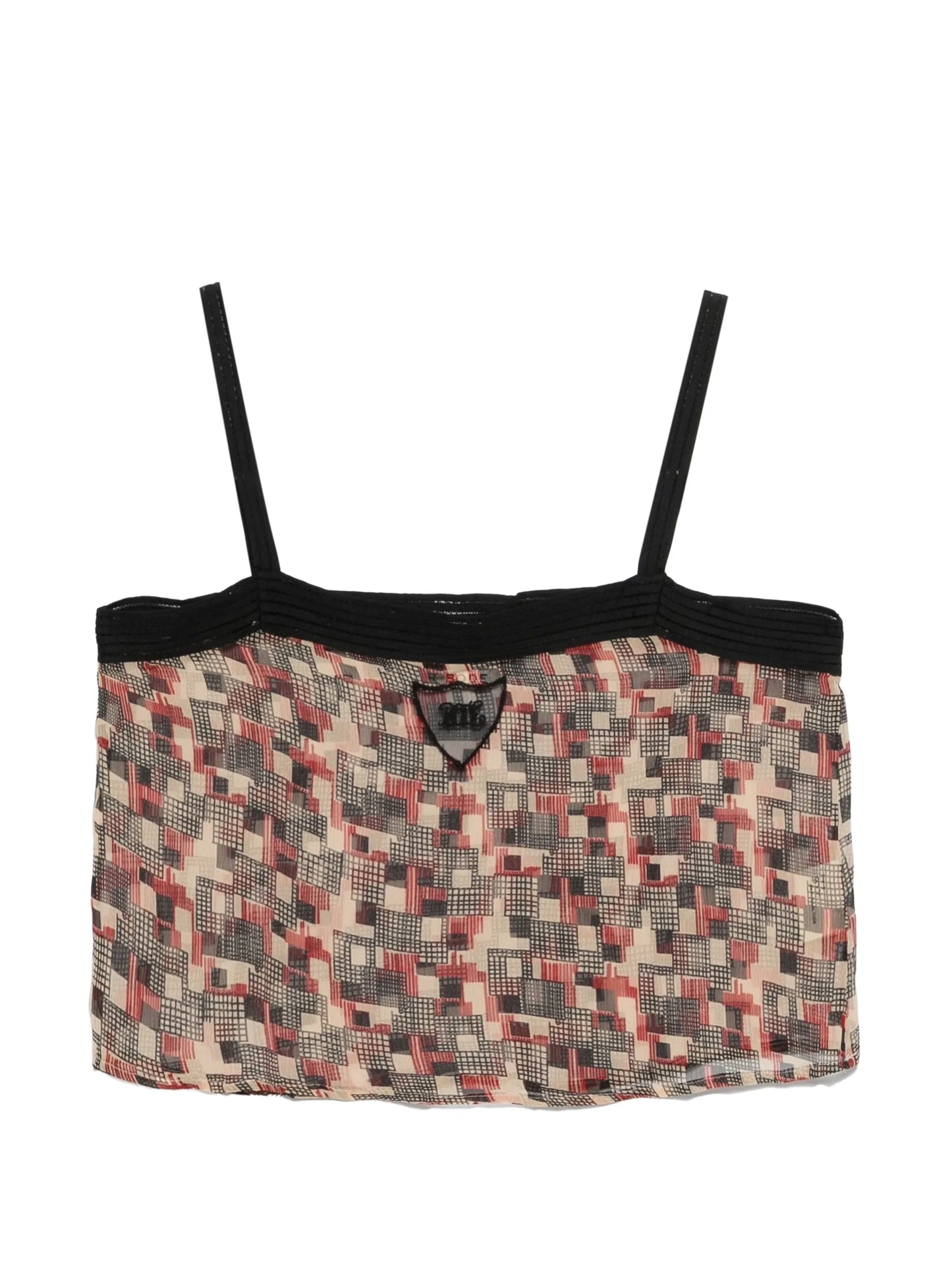 Quadrille square-neck top