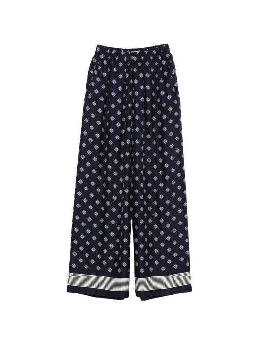 Foyer diamond-print palazzo pants