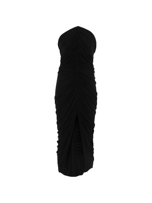 structured-bodice midi dress