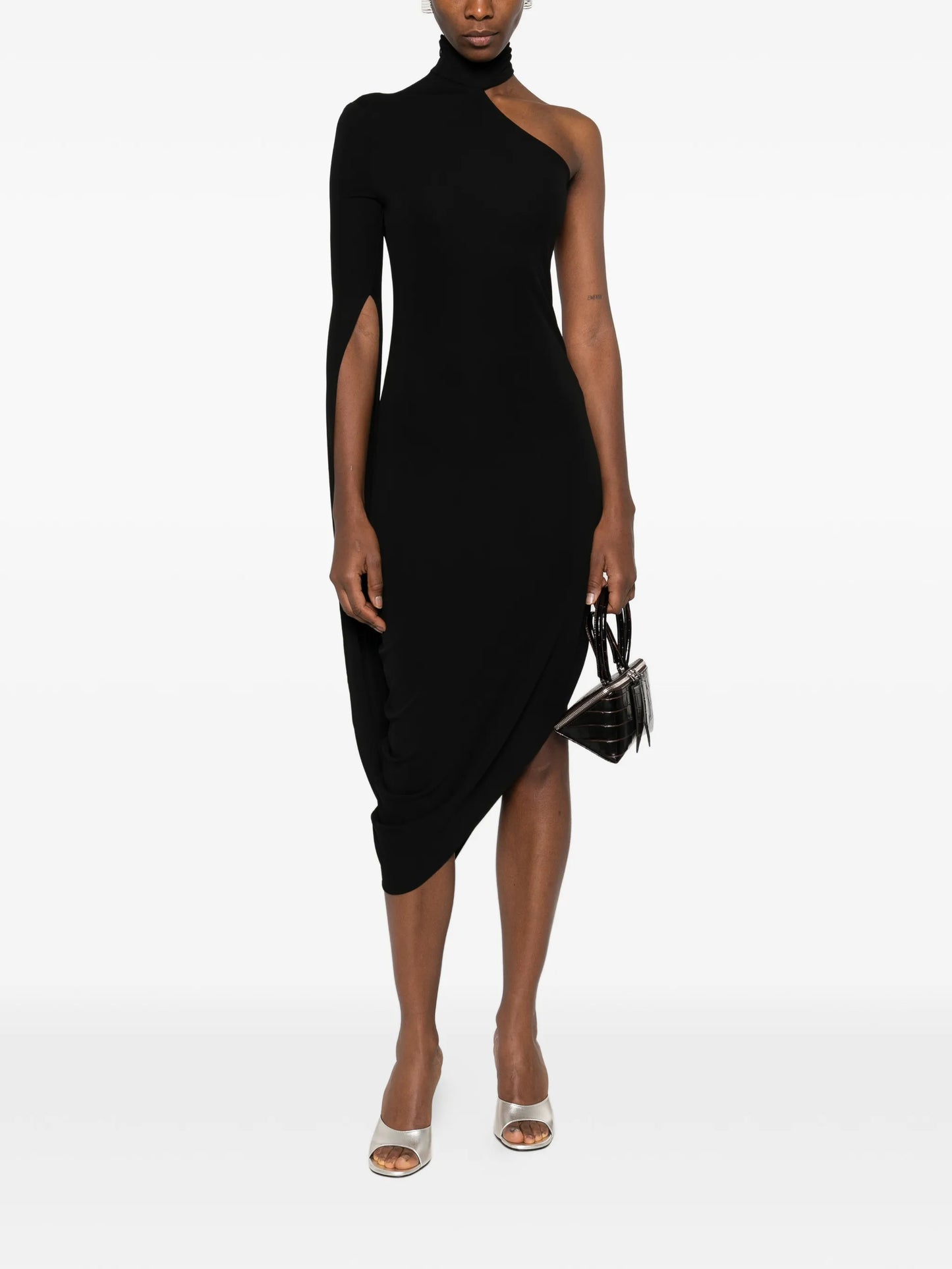 asymmetric midi dress