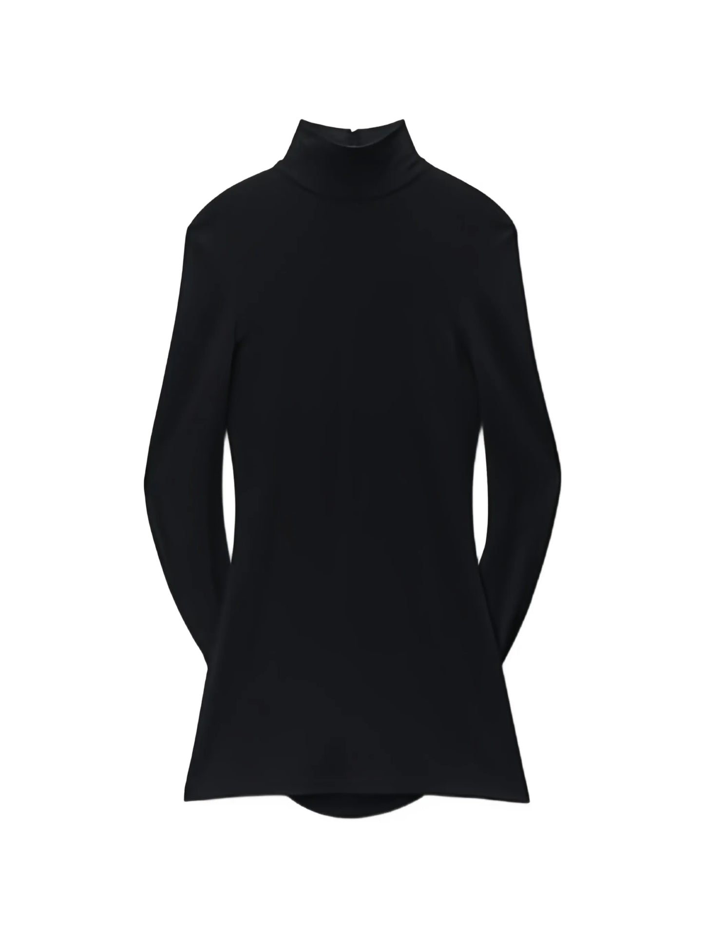high-neck mini dress