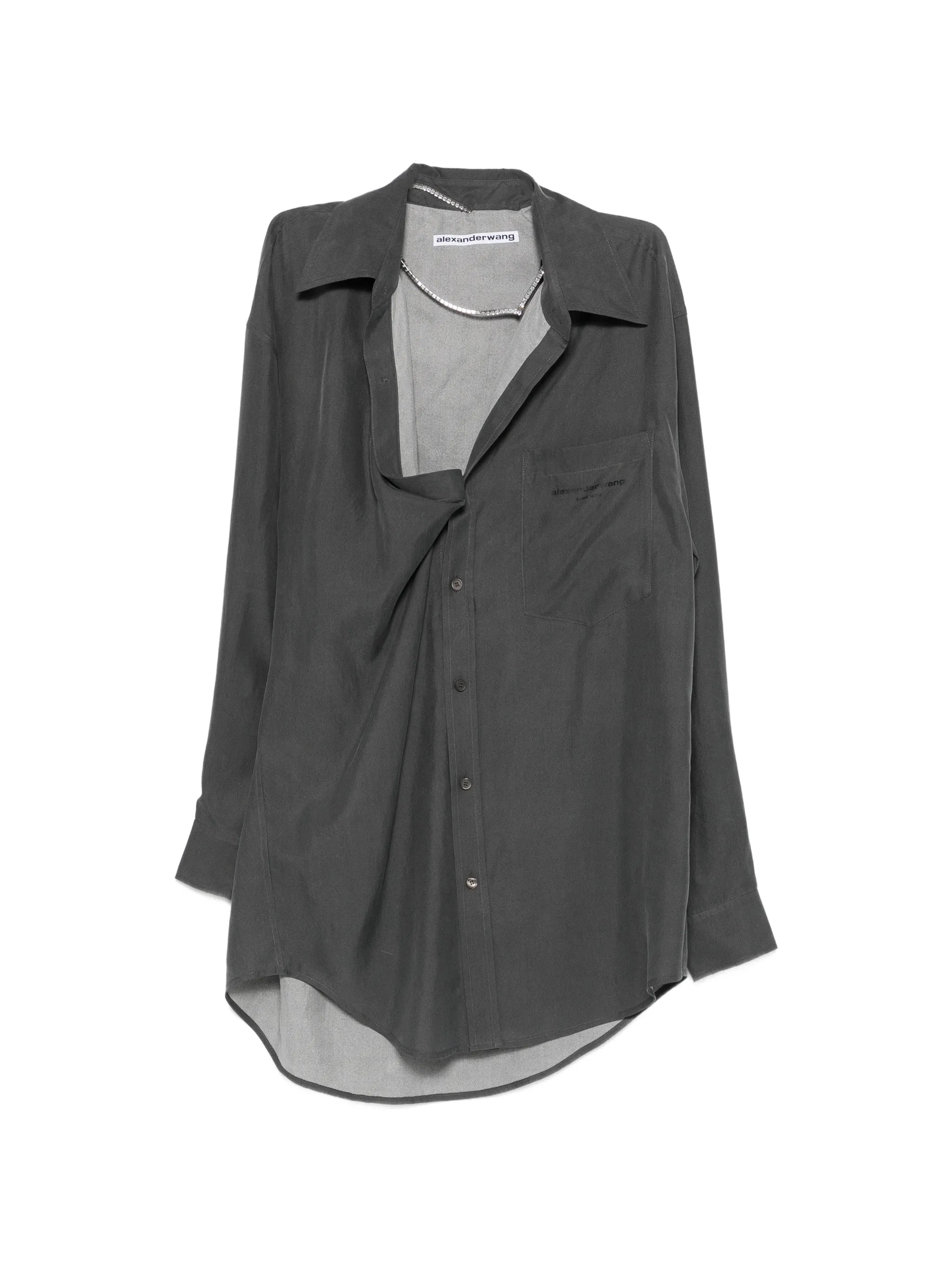 off-shoulder shirt mini dress