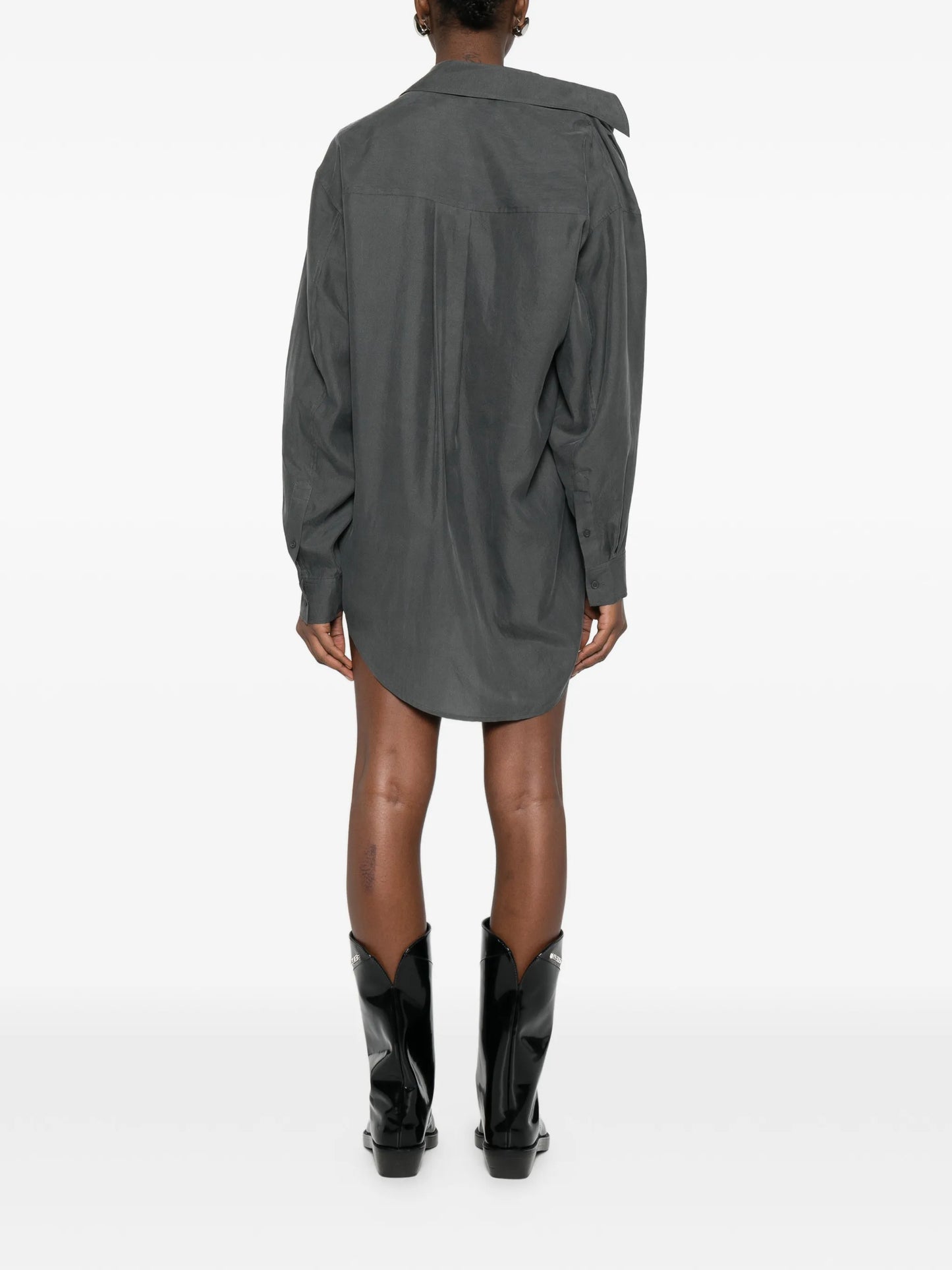 off-shoulder shirt mini dress