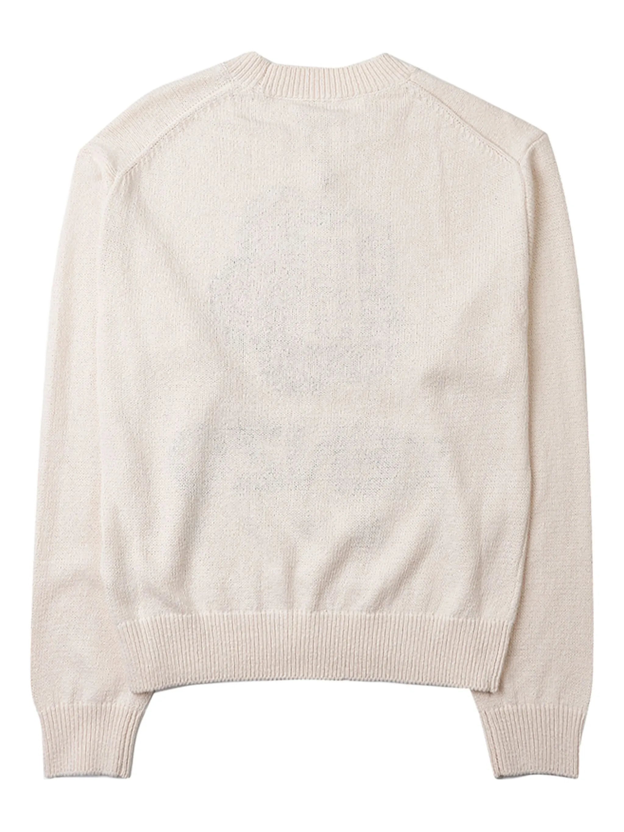 flower-jacquard logo sweater