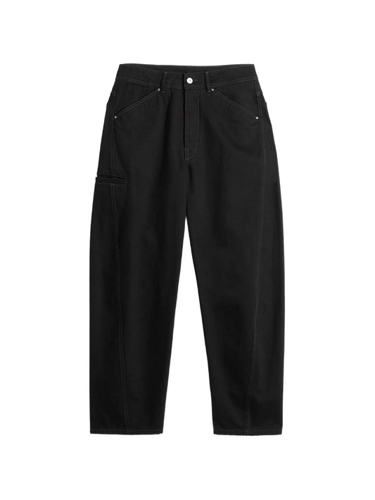 Twisted tapered jeans
