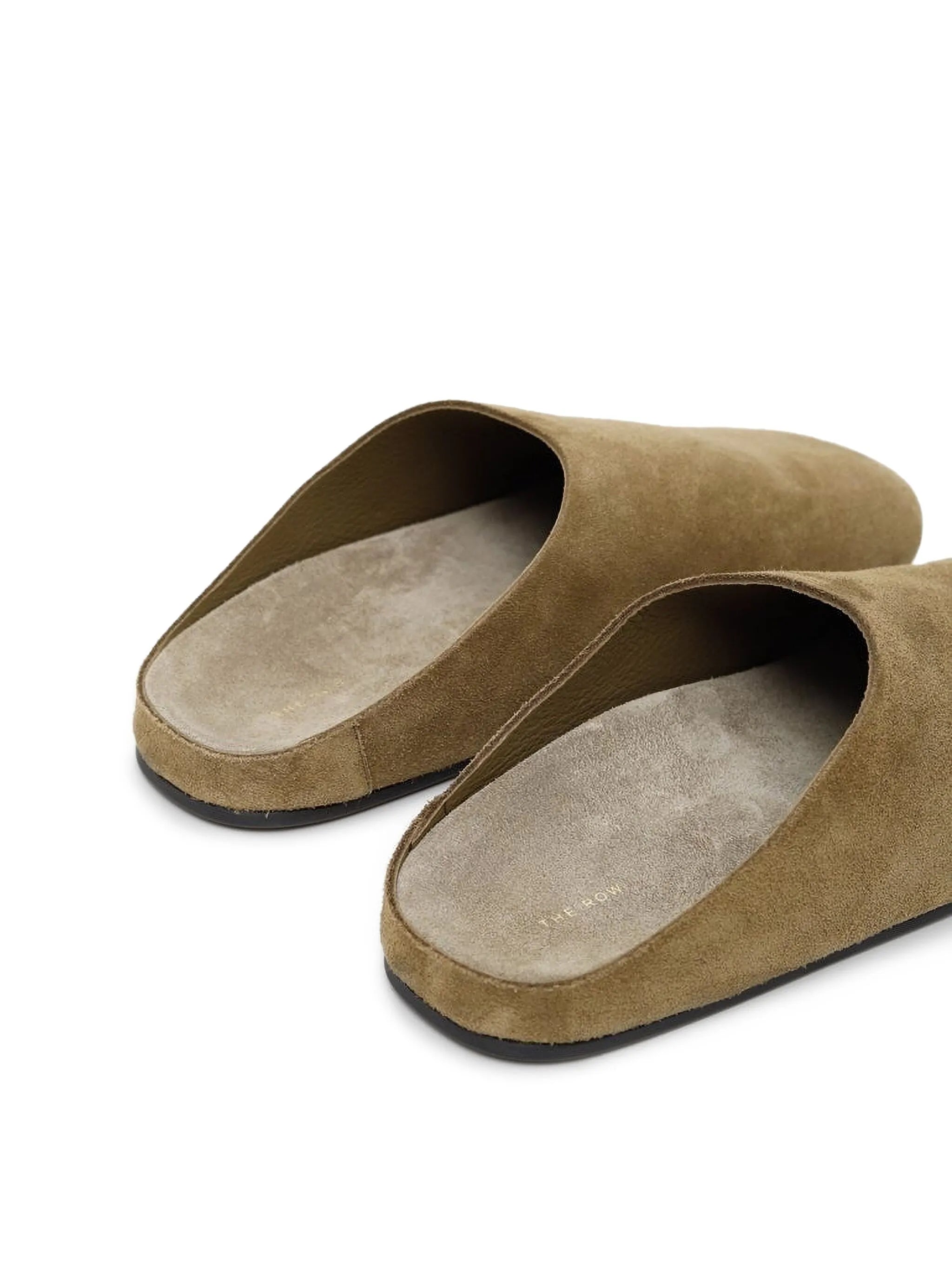 suede flat mules