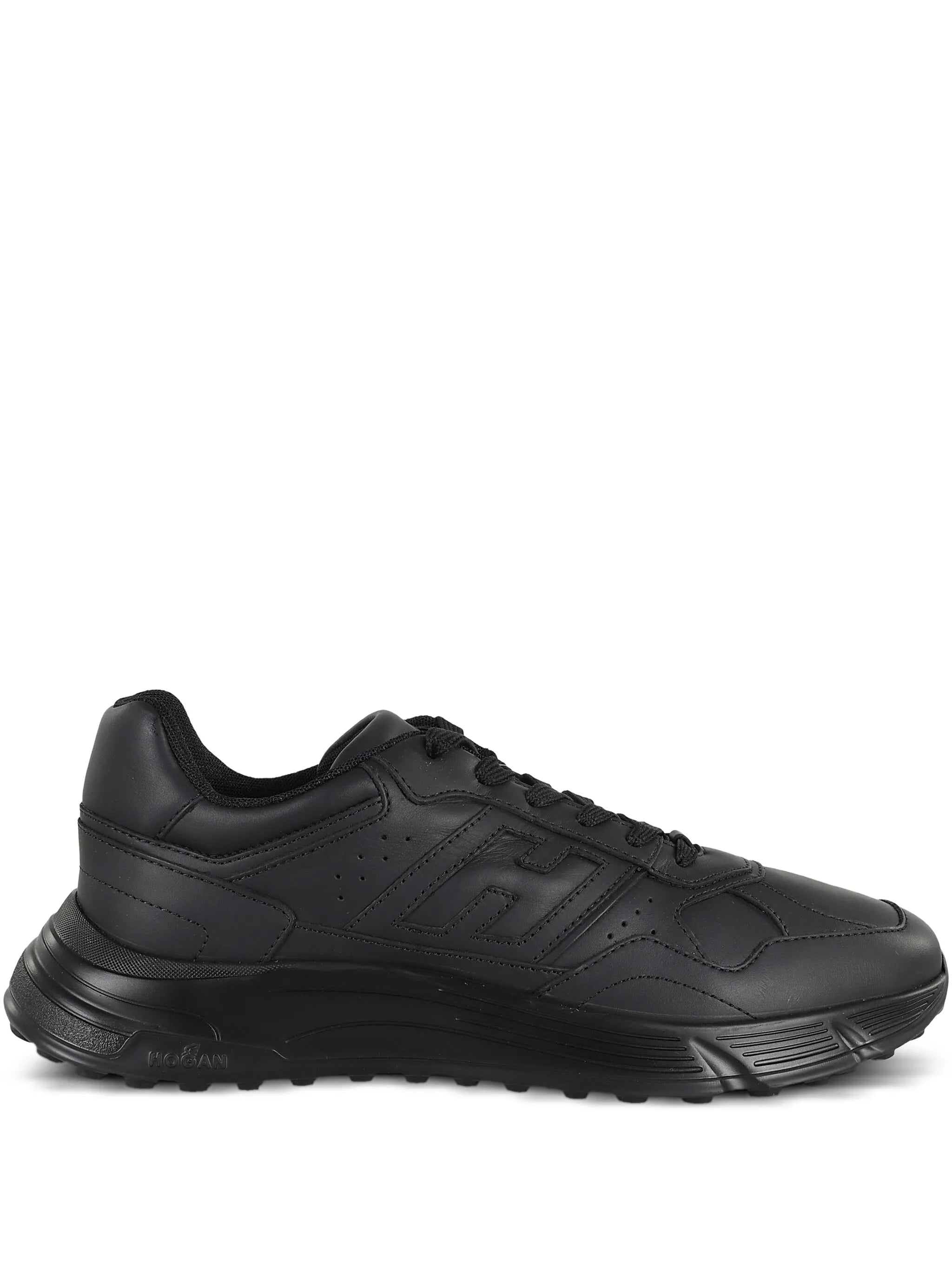 lace-up perforated sneakers