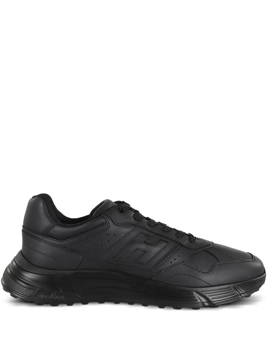 lace-up perforated sneakers
