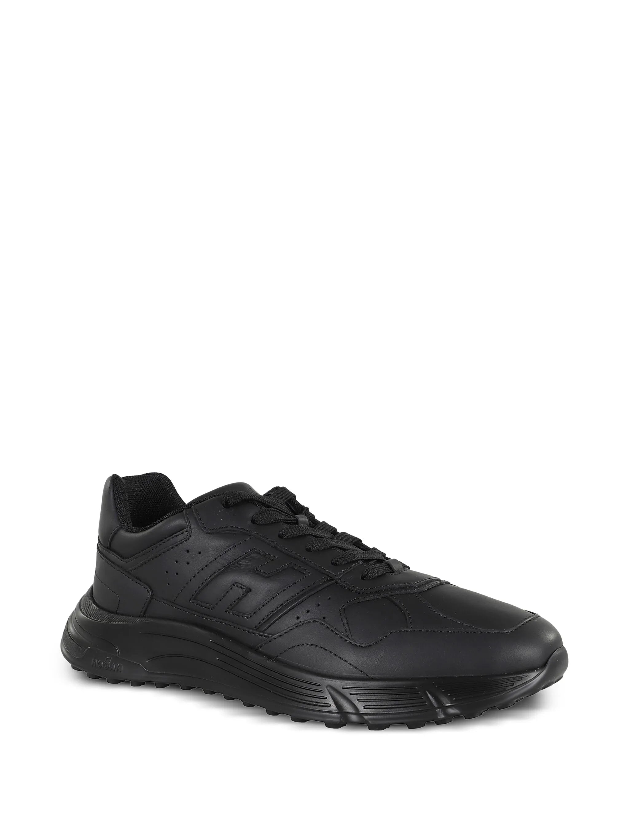 lace-up perforated sneakers