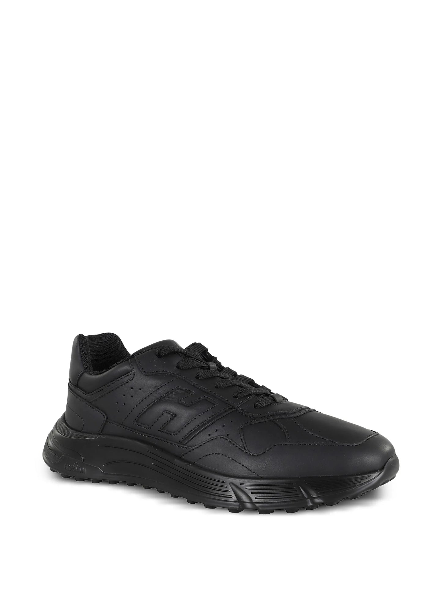 lace-up perforated sneakers