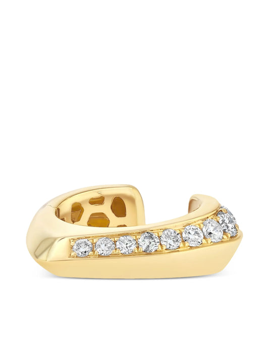 18K yellow gold Diamond Knife Edge earring