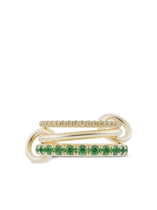 18K yellow gold emerald ring