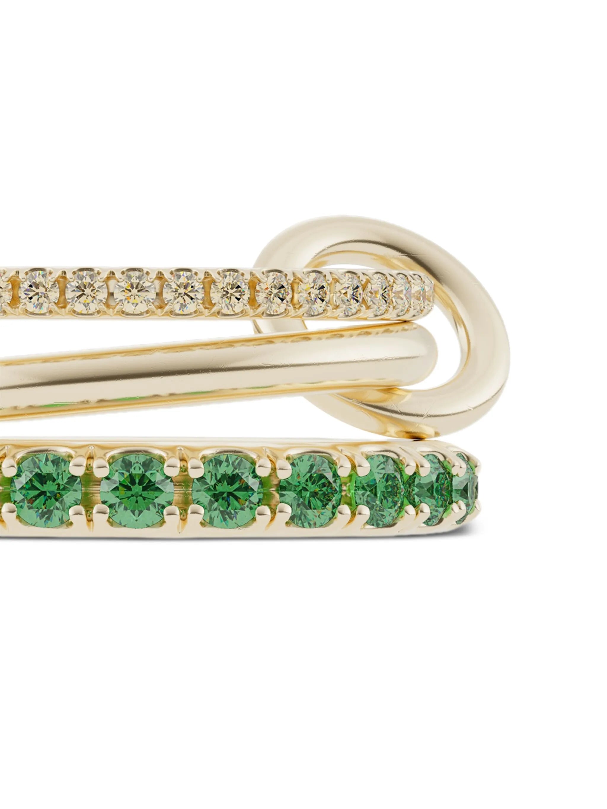 18K yellow gold emerald ring