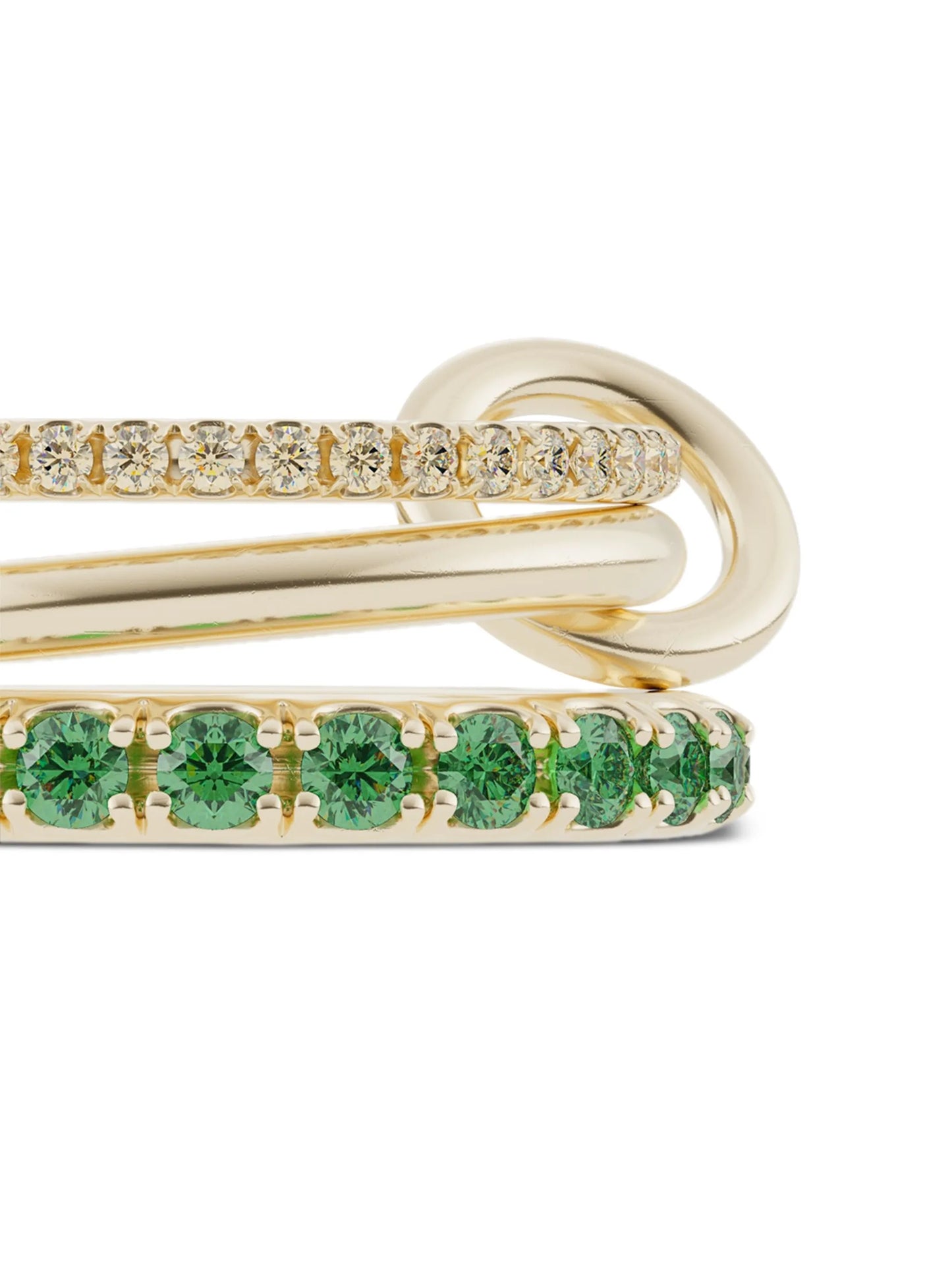 18K yellow gold emerald ring