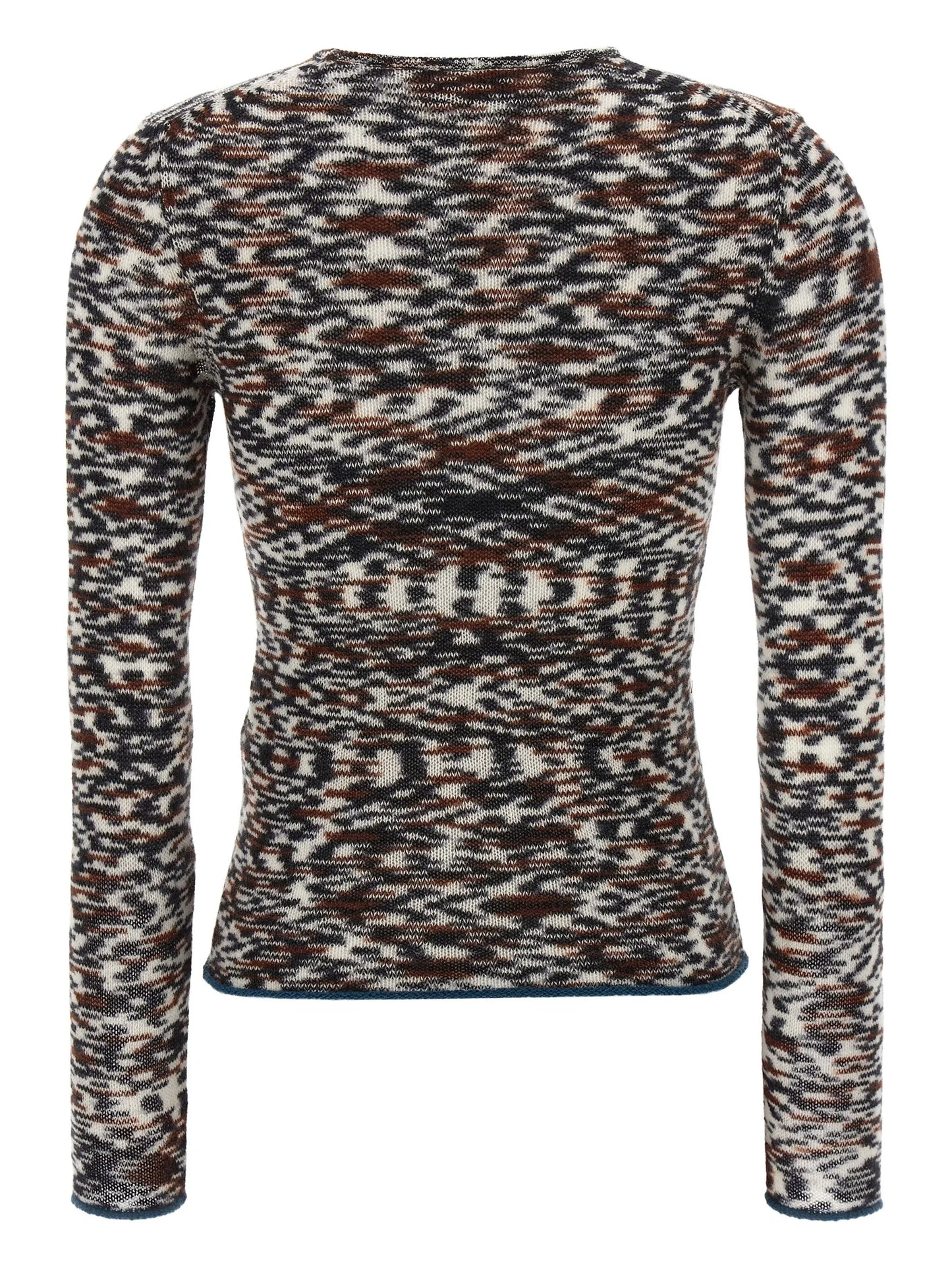 abstract-print round-neck sweater