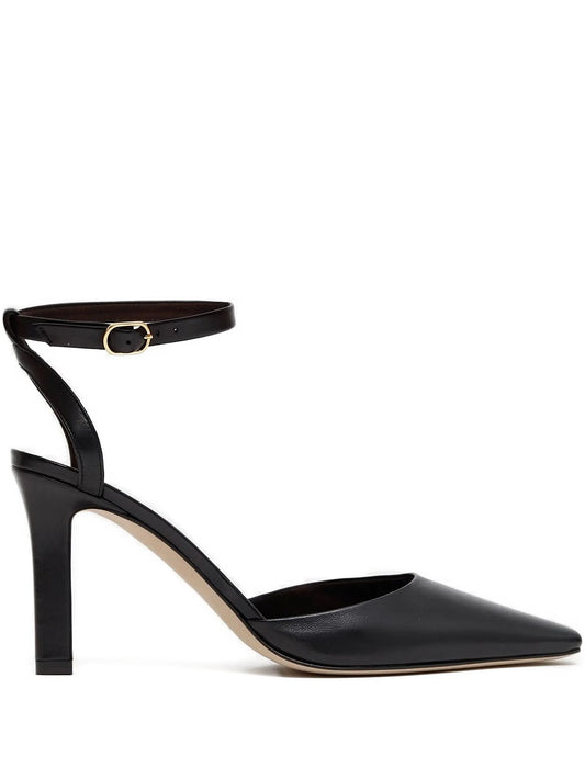 ankle-strap pointed-toe flats