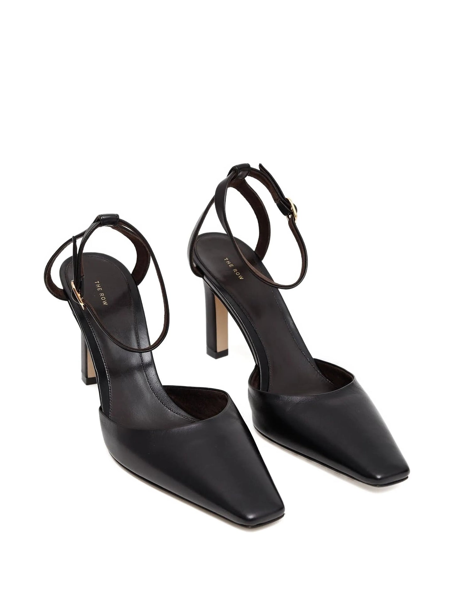 ankle-strap pointed-toe flats