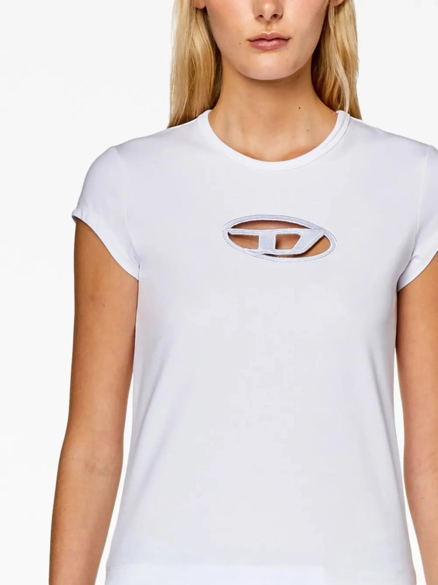 T-Angie chest-logo T-shirt