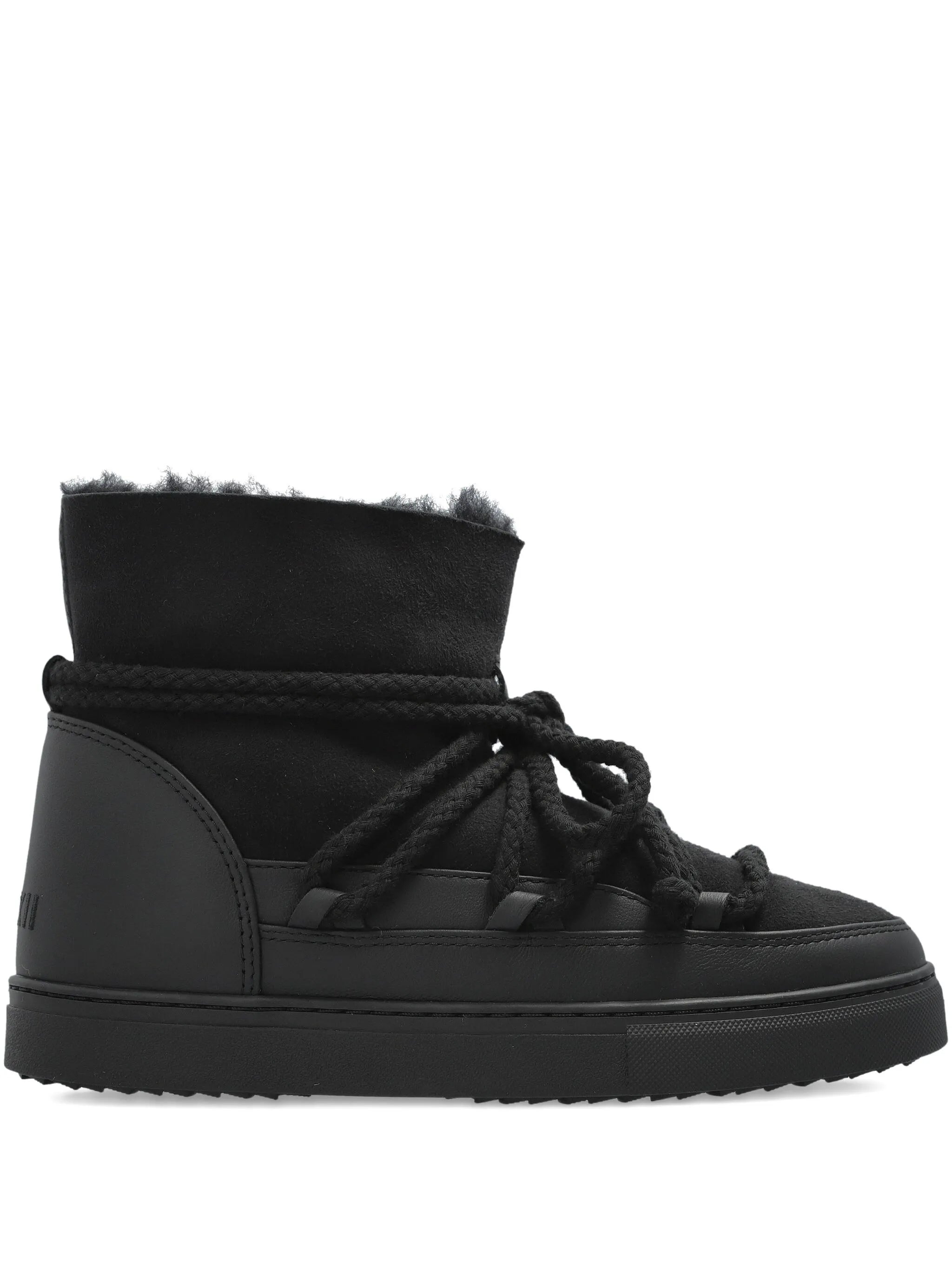 rope-laces lined snow boots