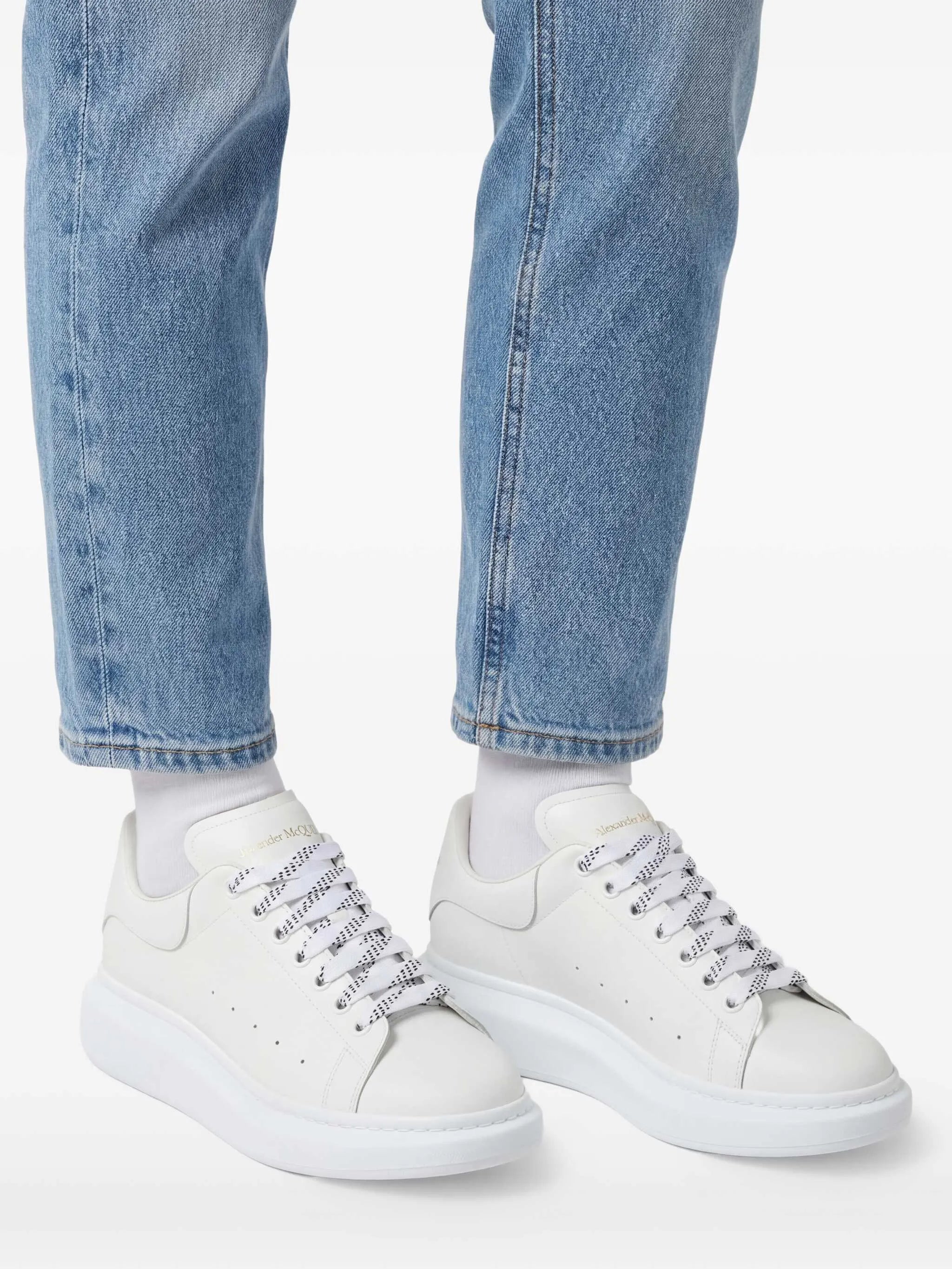 Oversized leather sneakers