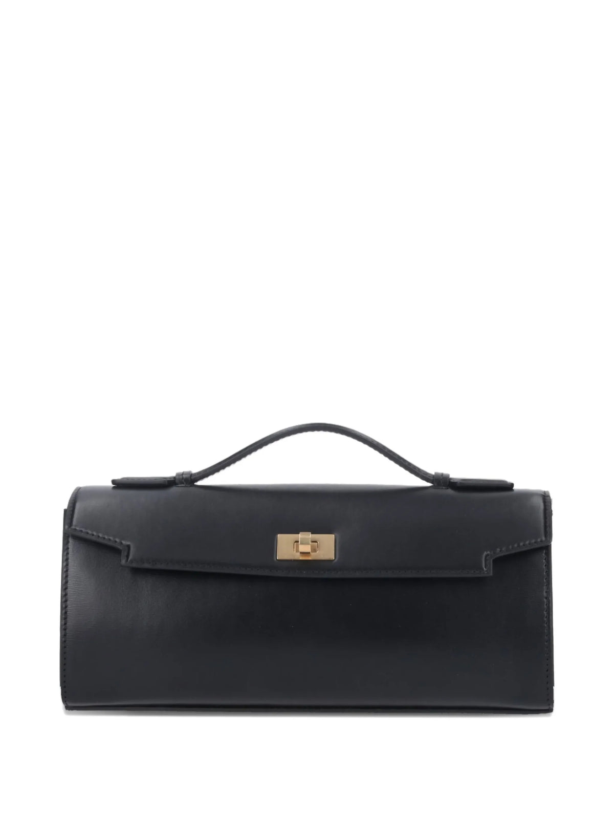 Mortimer calf leather clutch bag in black
