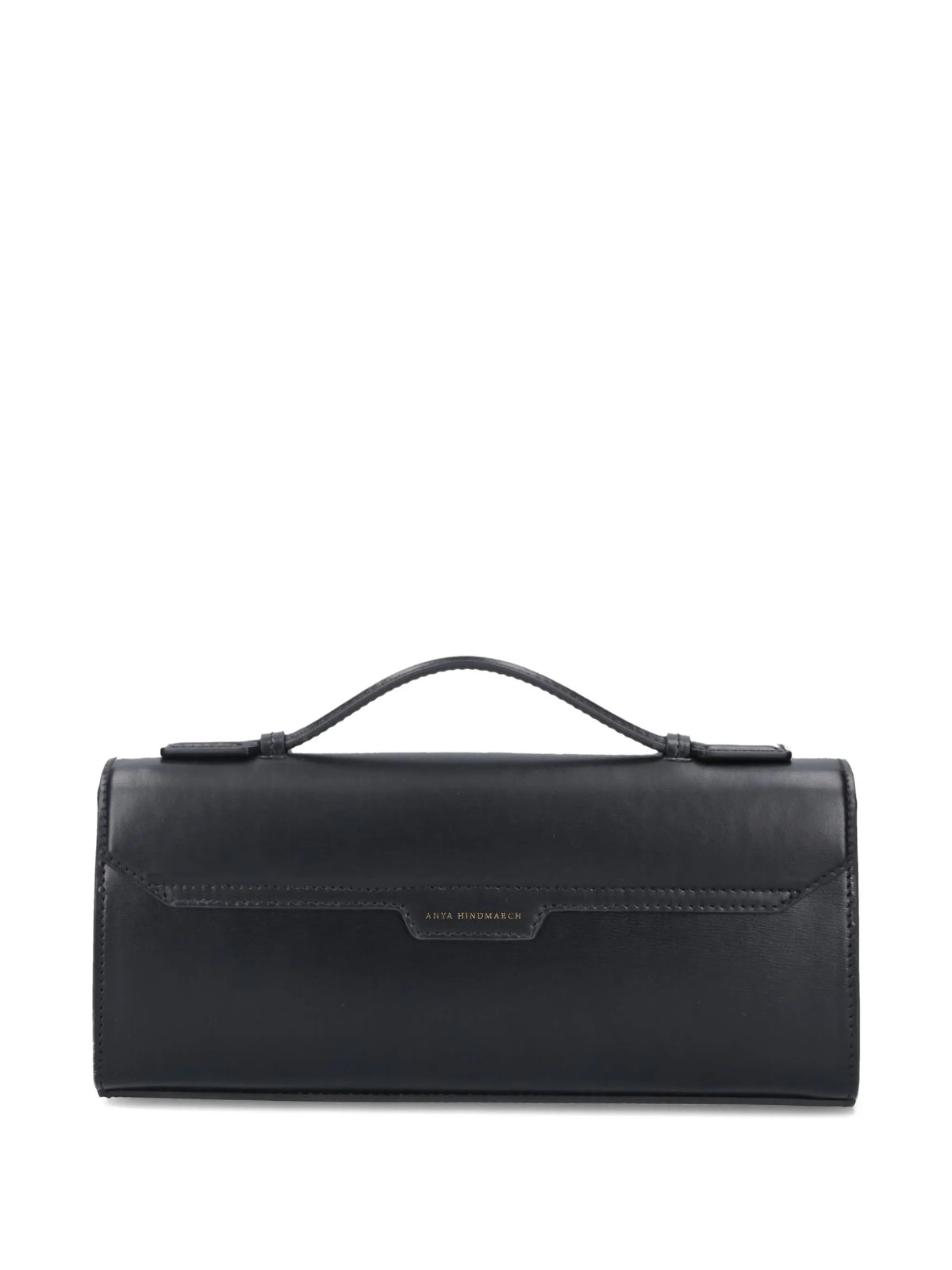 Mortimer calf leather clutch bag in black
