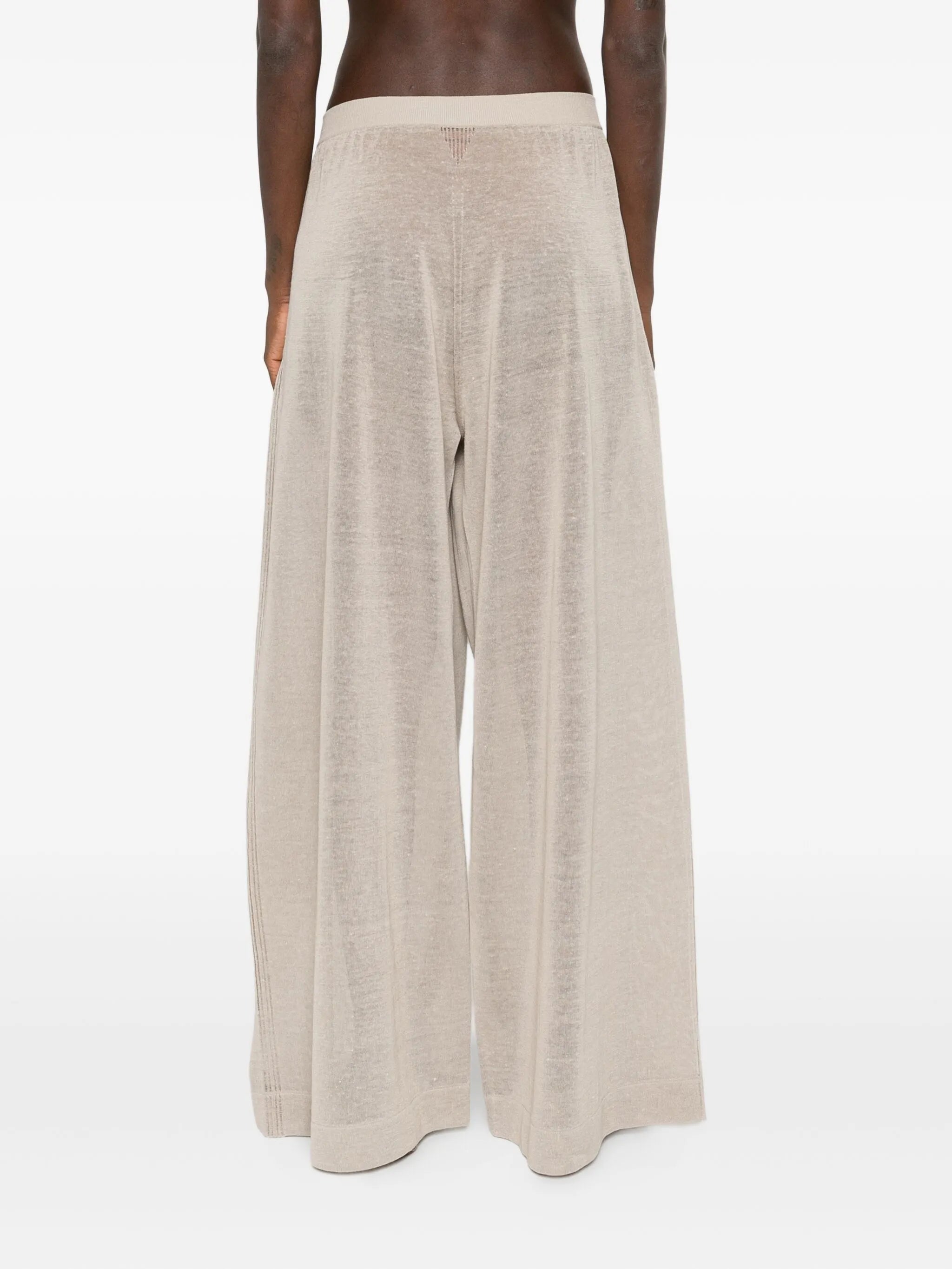 fluid silk linen trousers
