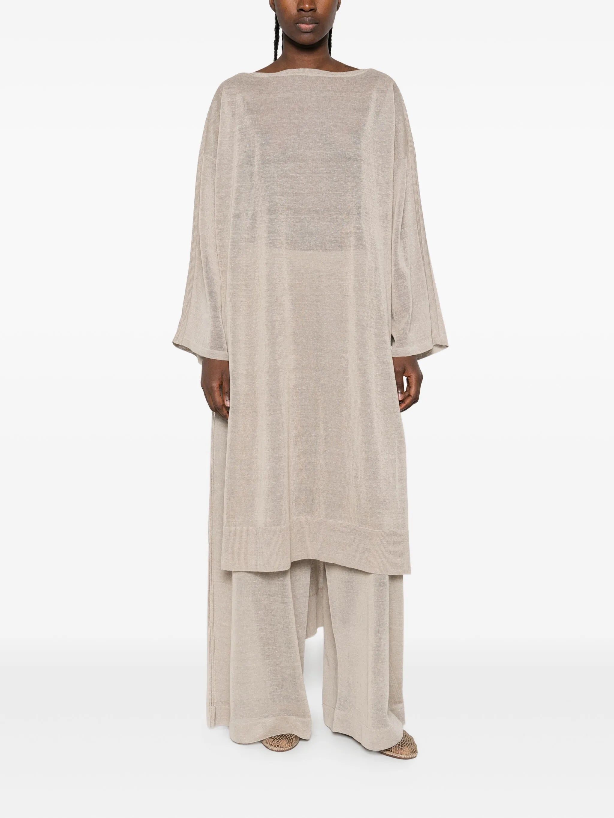 fluid silk linen trousers