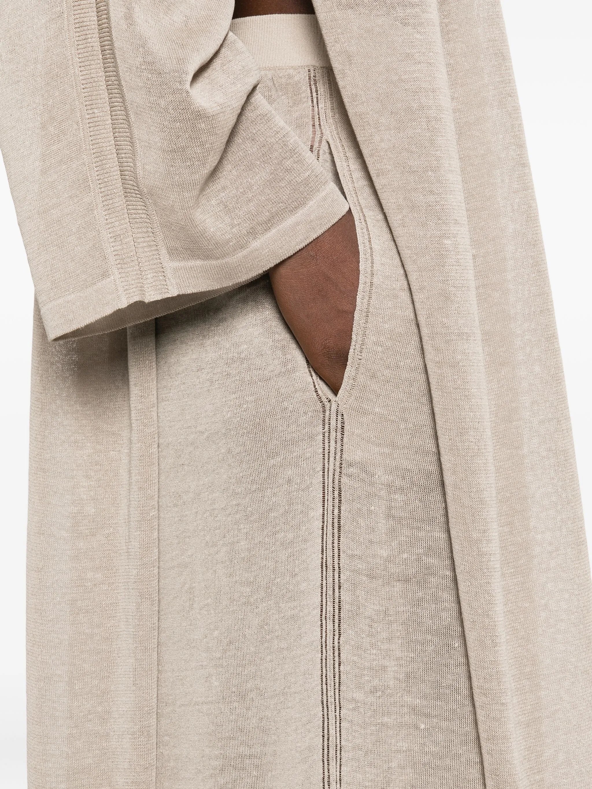 fluid silk linen trousers