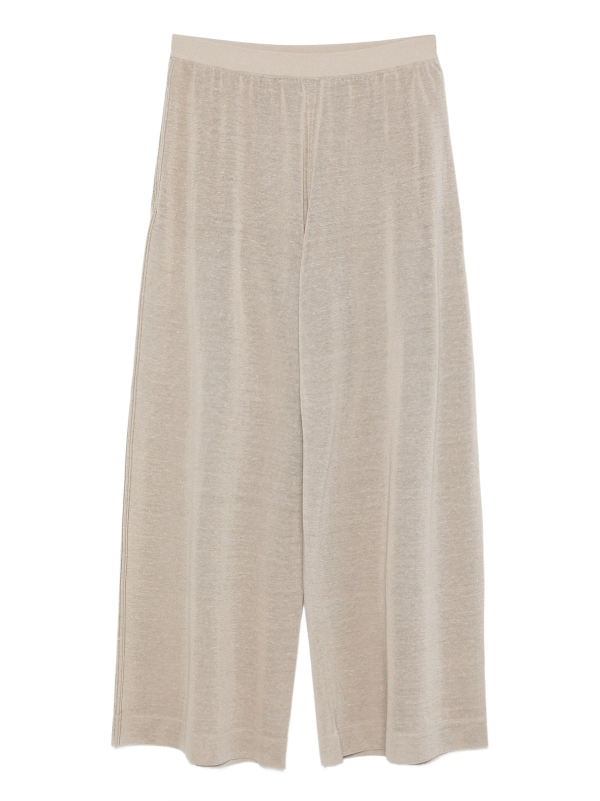 fluid silk linen trousers