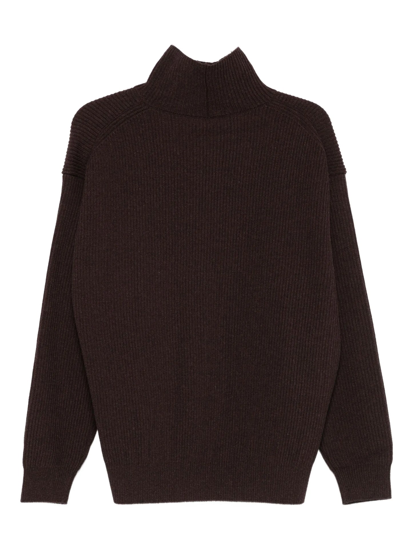 ribb-knit turtleneck sweater